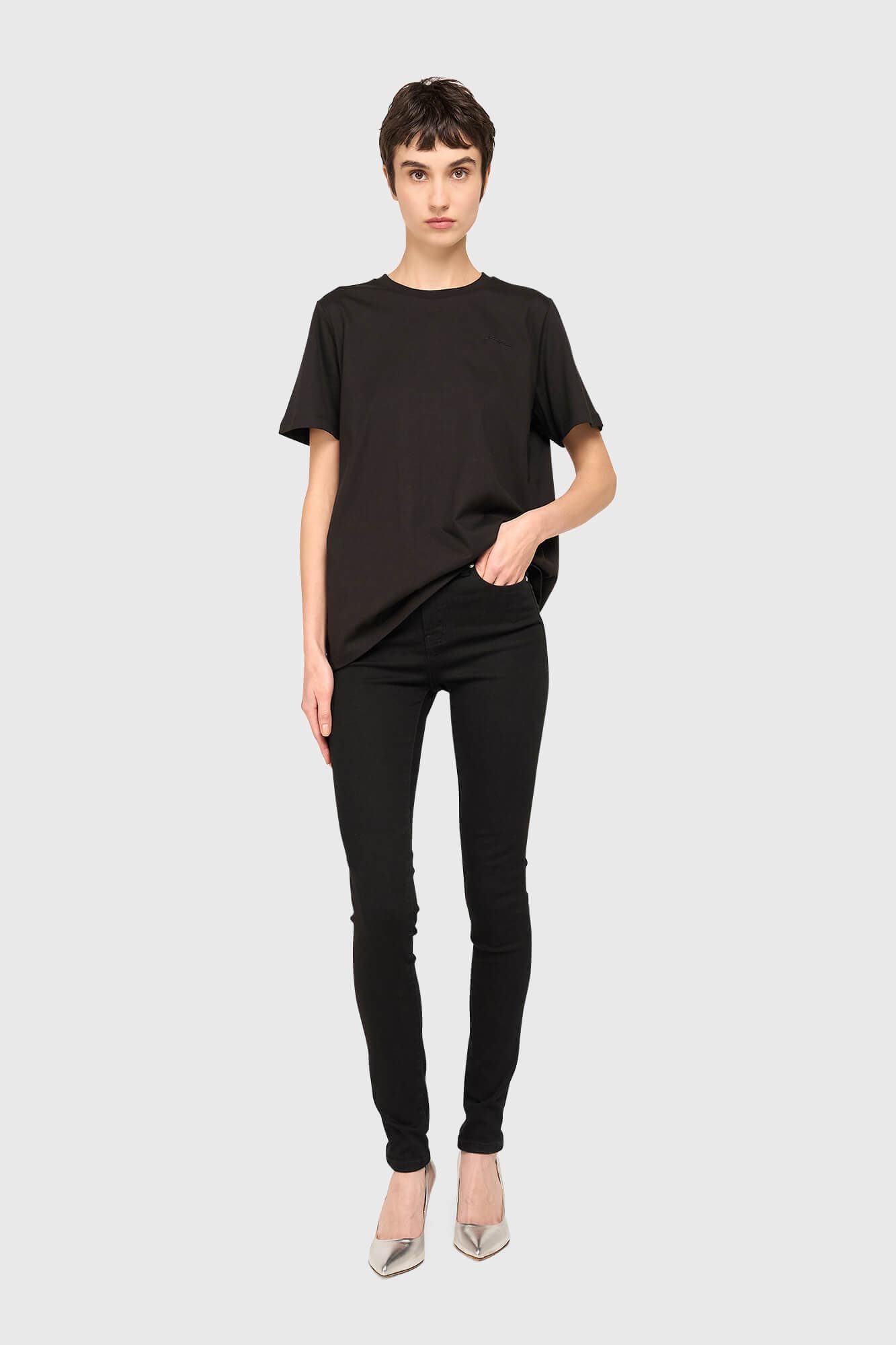 Zwart Dames Shirt Rock Black