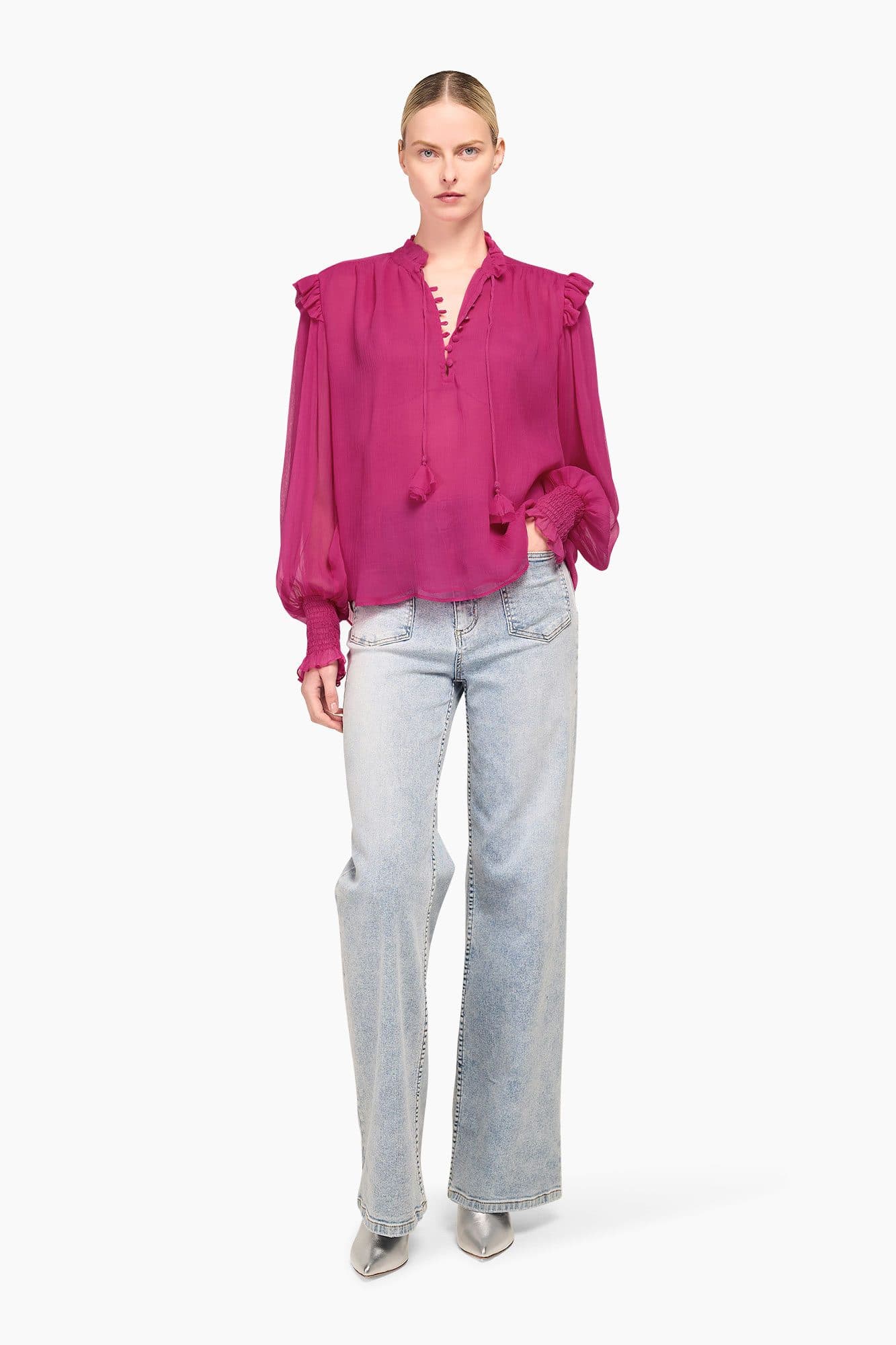 Blouse Dames Brent Roze