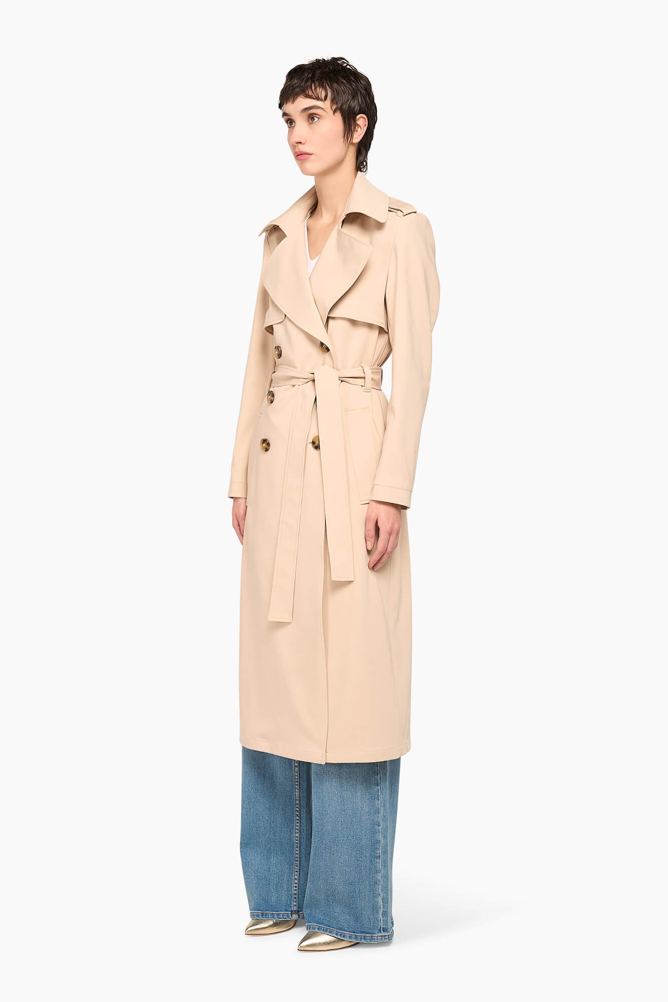 Trenchcoat Dames Robert Beige - 4