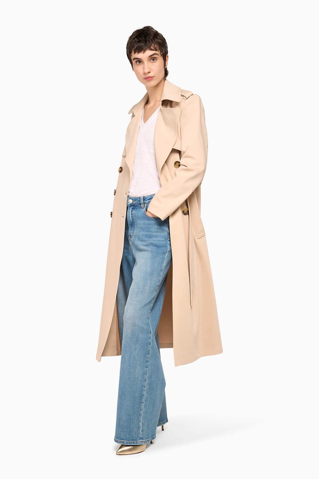 Trenchcoat Dames Robert Beige - 3