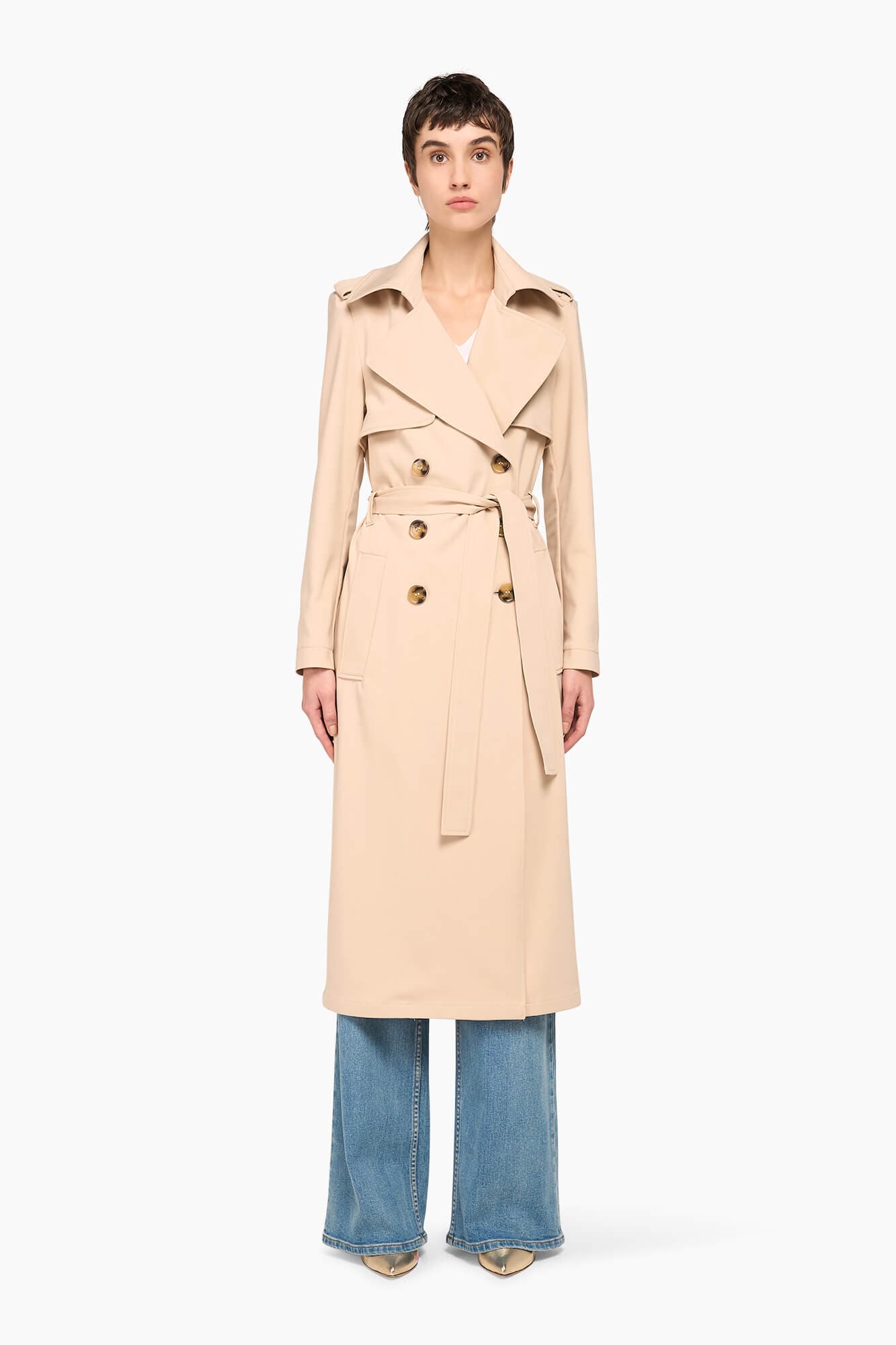 Trenchcoat Dames Robert Beige