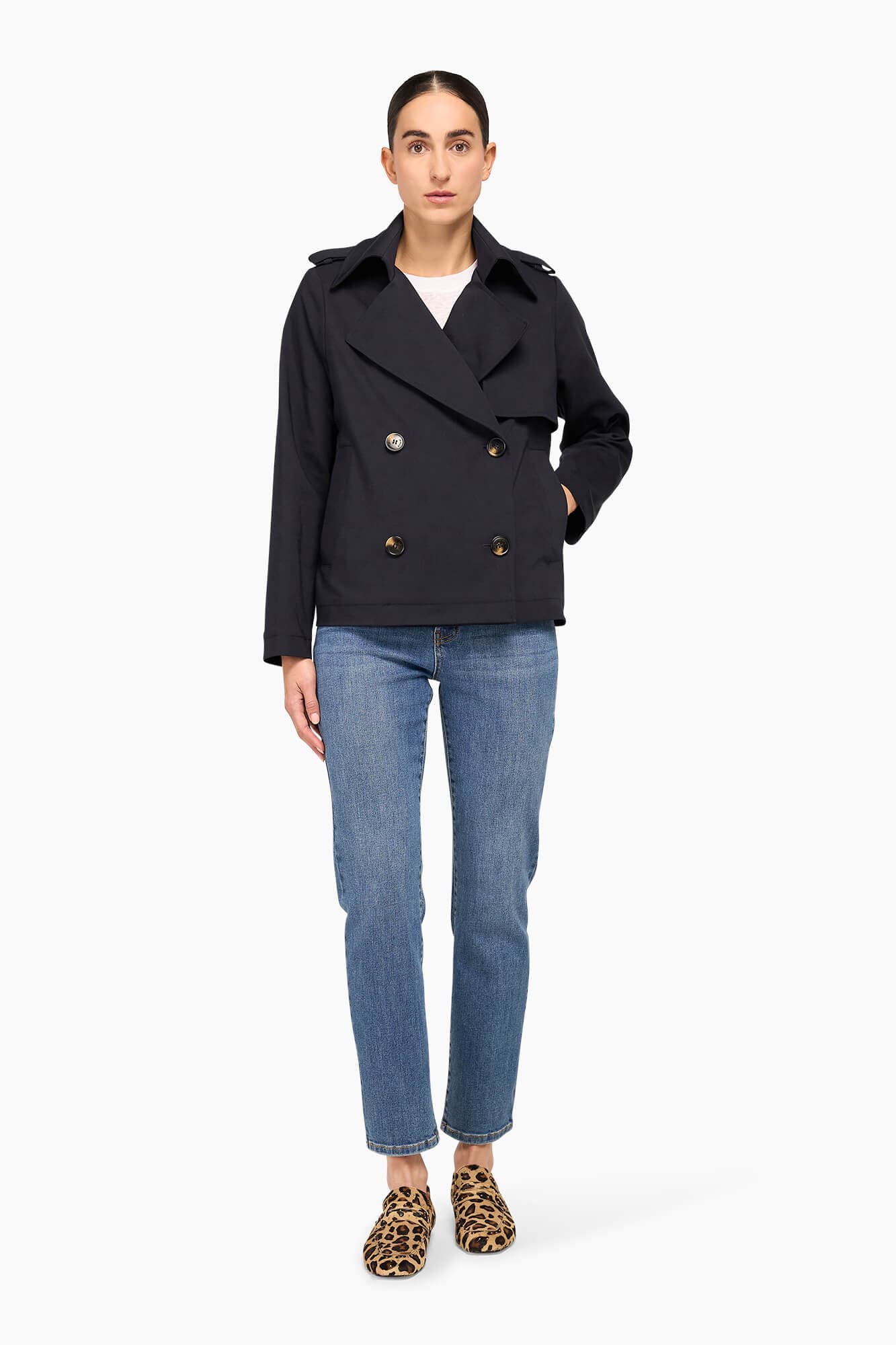 Jack Trench Dames Jean Navy Blue