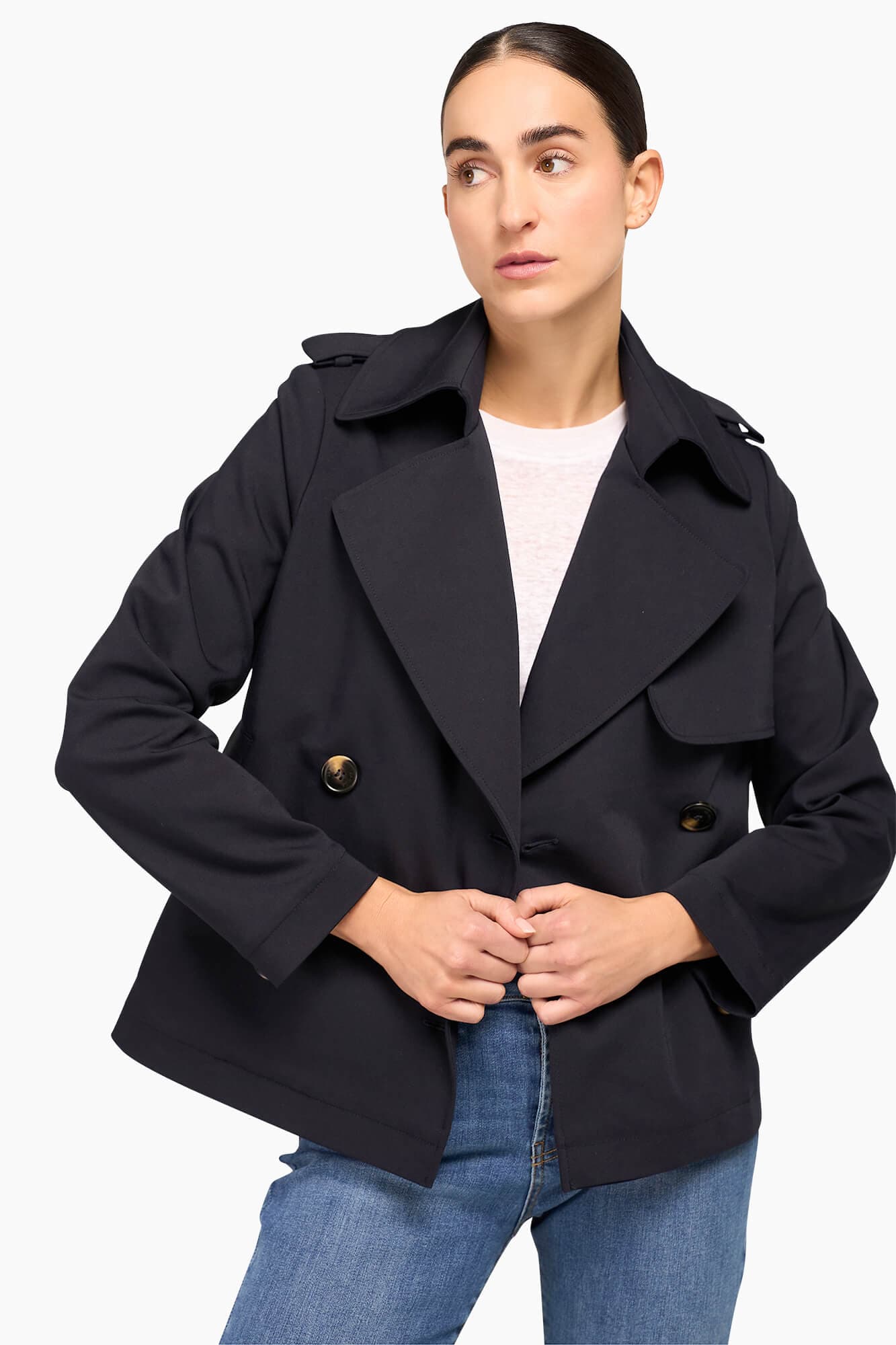 Jack Trench Dames Jean Navy Blue - 3