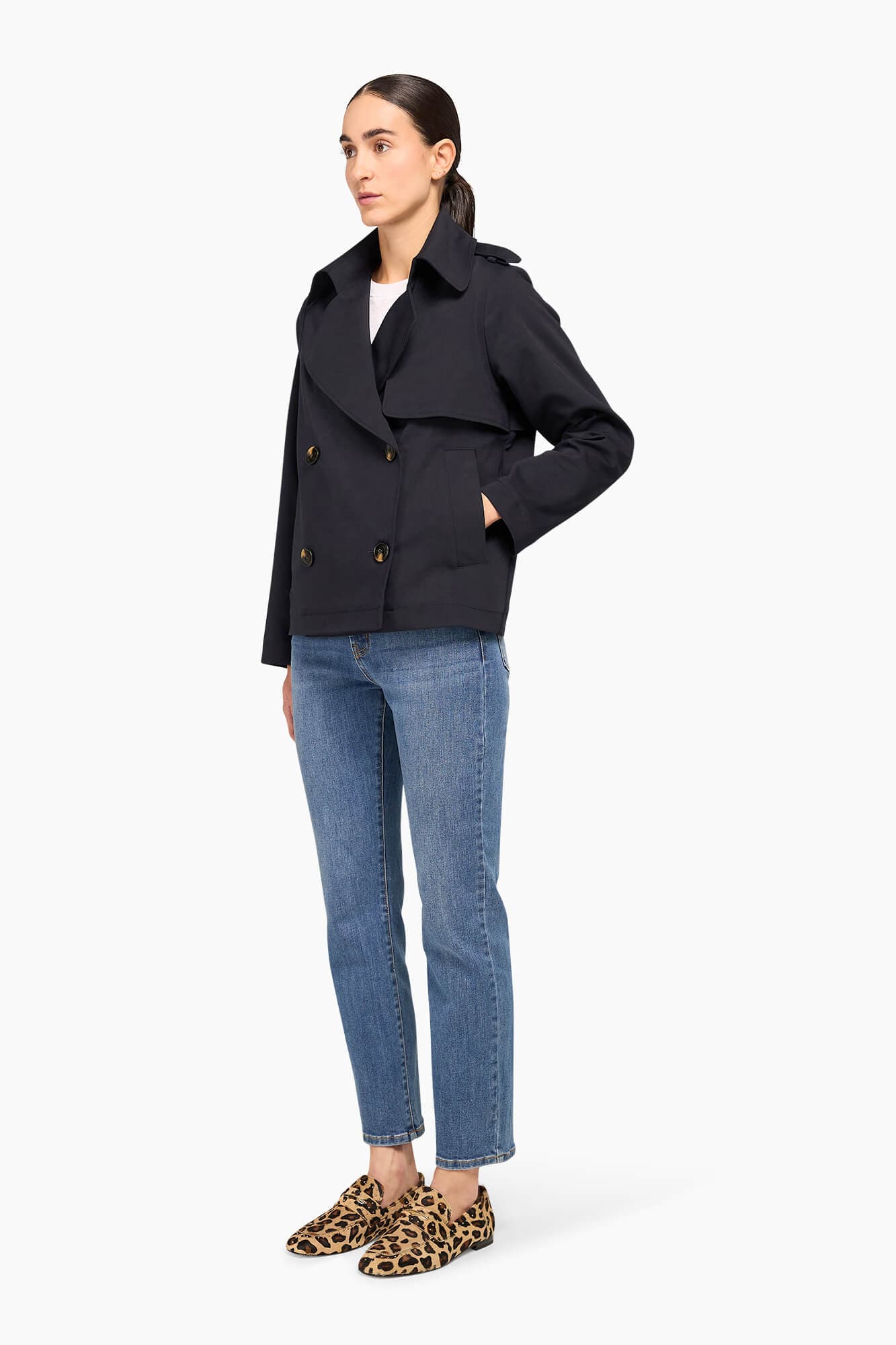 Jack Trench Dames Jean Navy Blue - 4