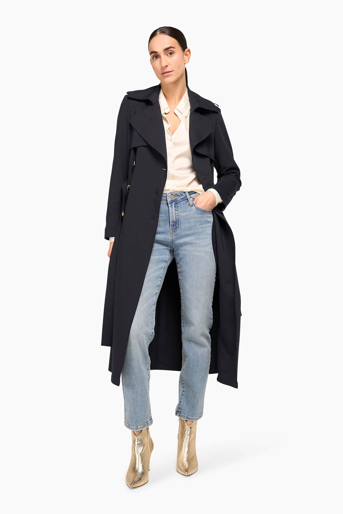 Trenchcoat Dames Robert Navy Blue - 3