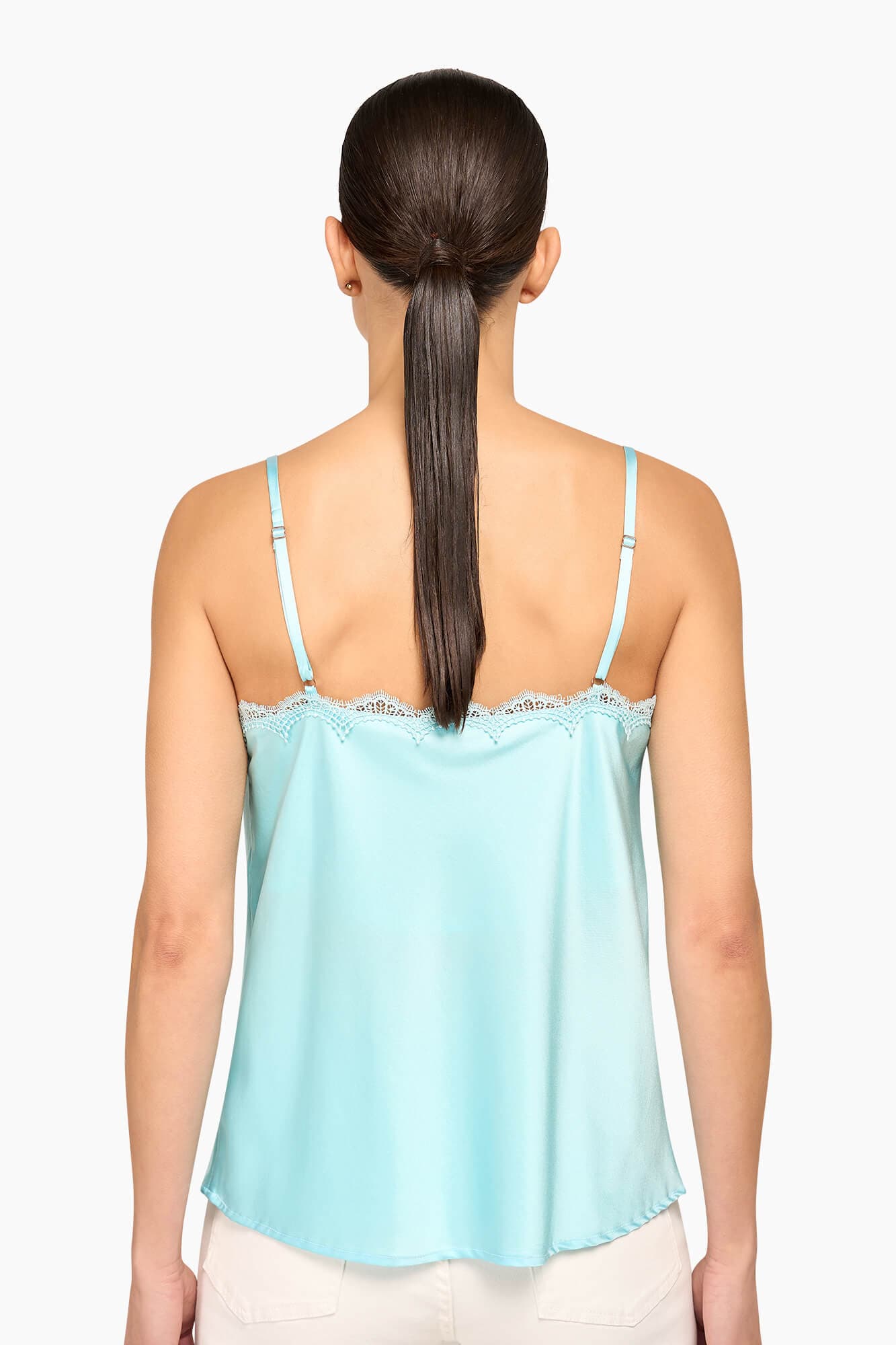 Zijden Top Dames Kant River Blauw - 5
