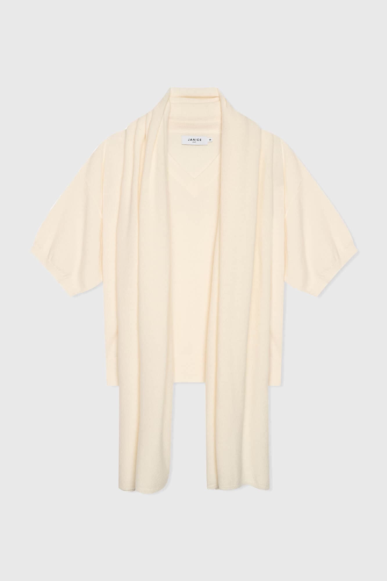 Cashmere Sjaal Dames Santos Off White - alternatieve afbeelding