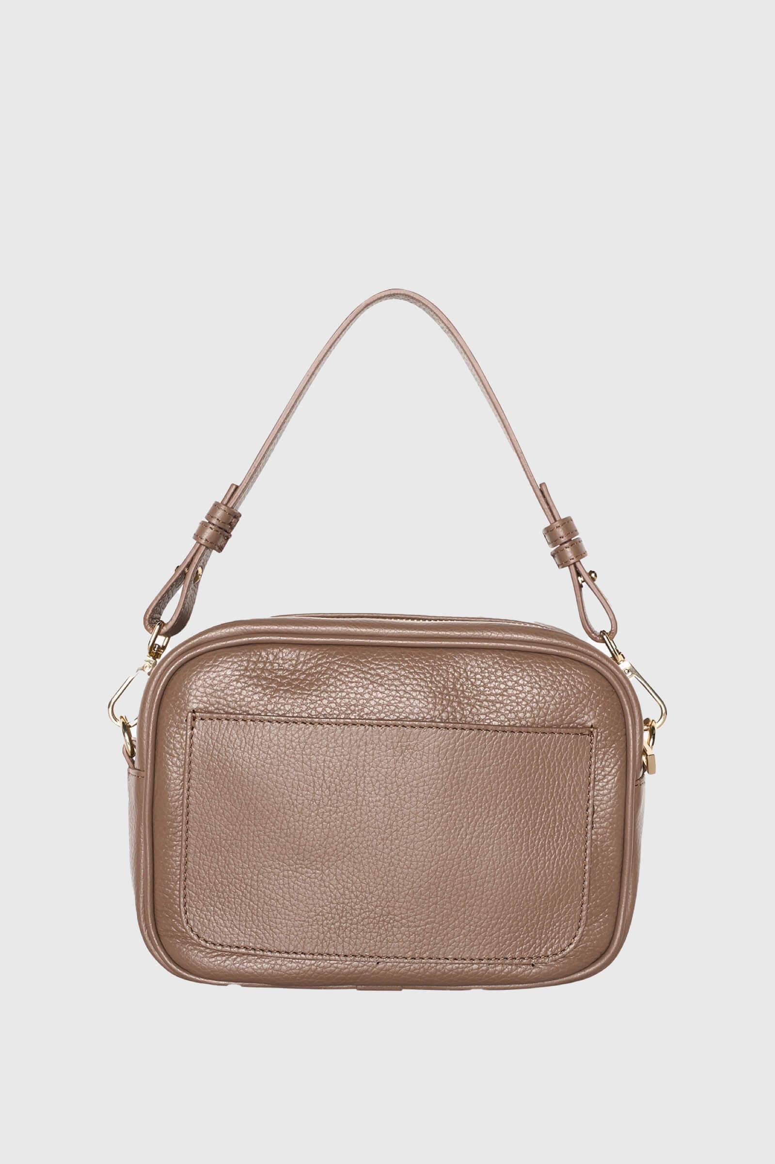 Leren Crossbody Dames Bruce Taupe - 4