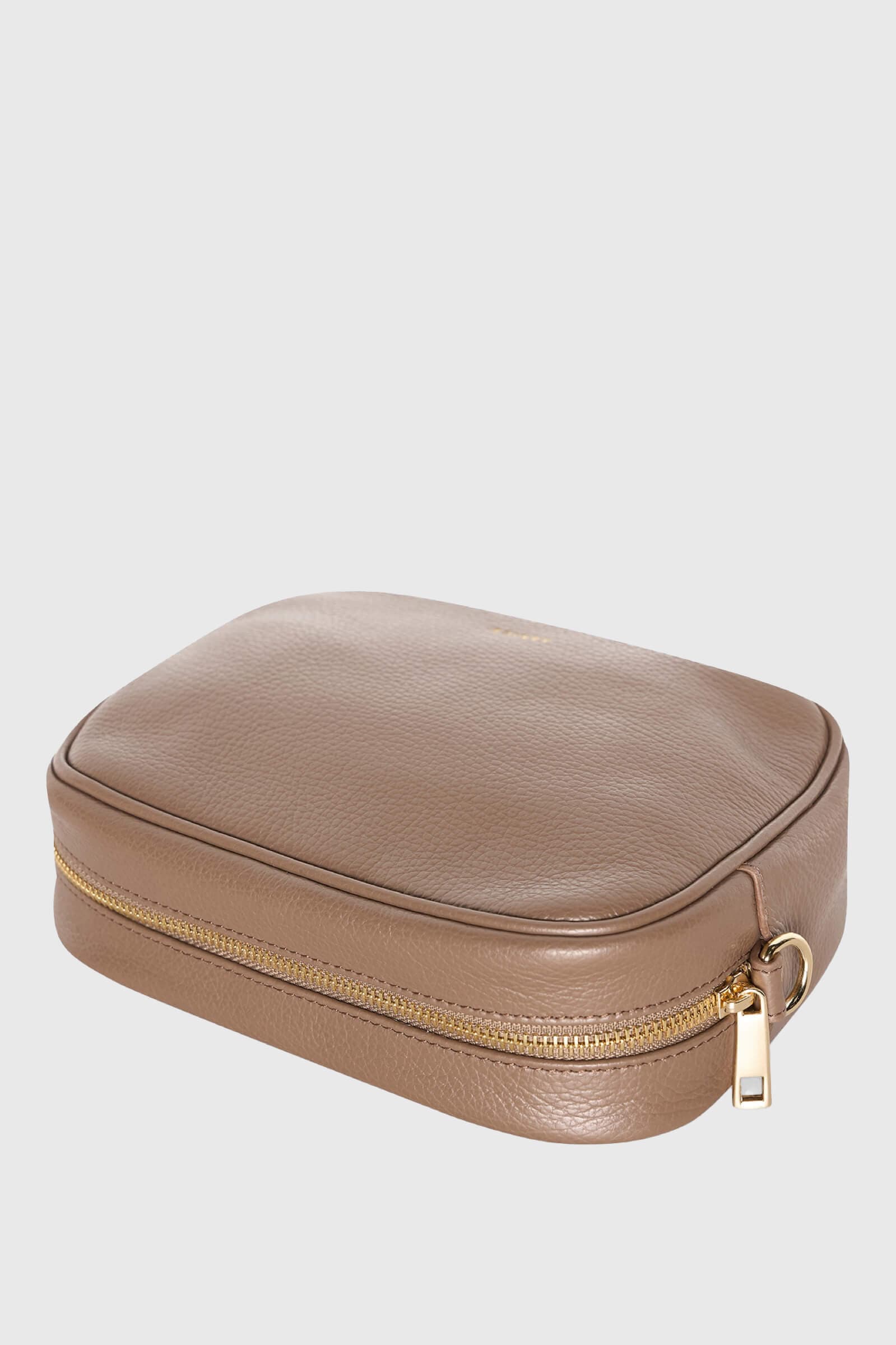Leren Crossbody Dames Bruce Taupe - 3