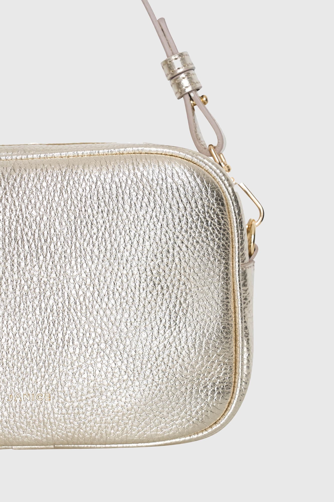 Leren Crossbody Dames Bruce Goud - alternatieve afbeelding
