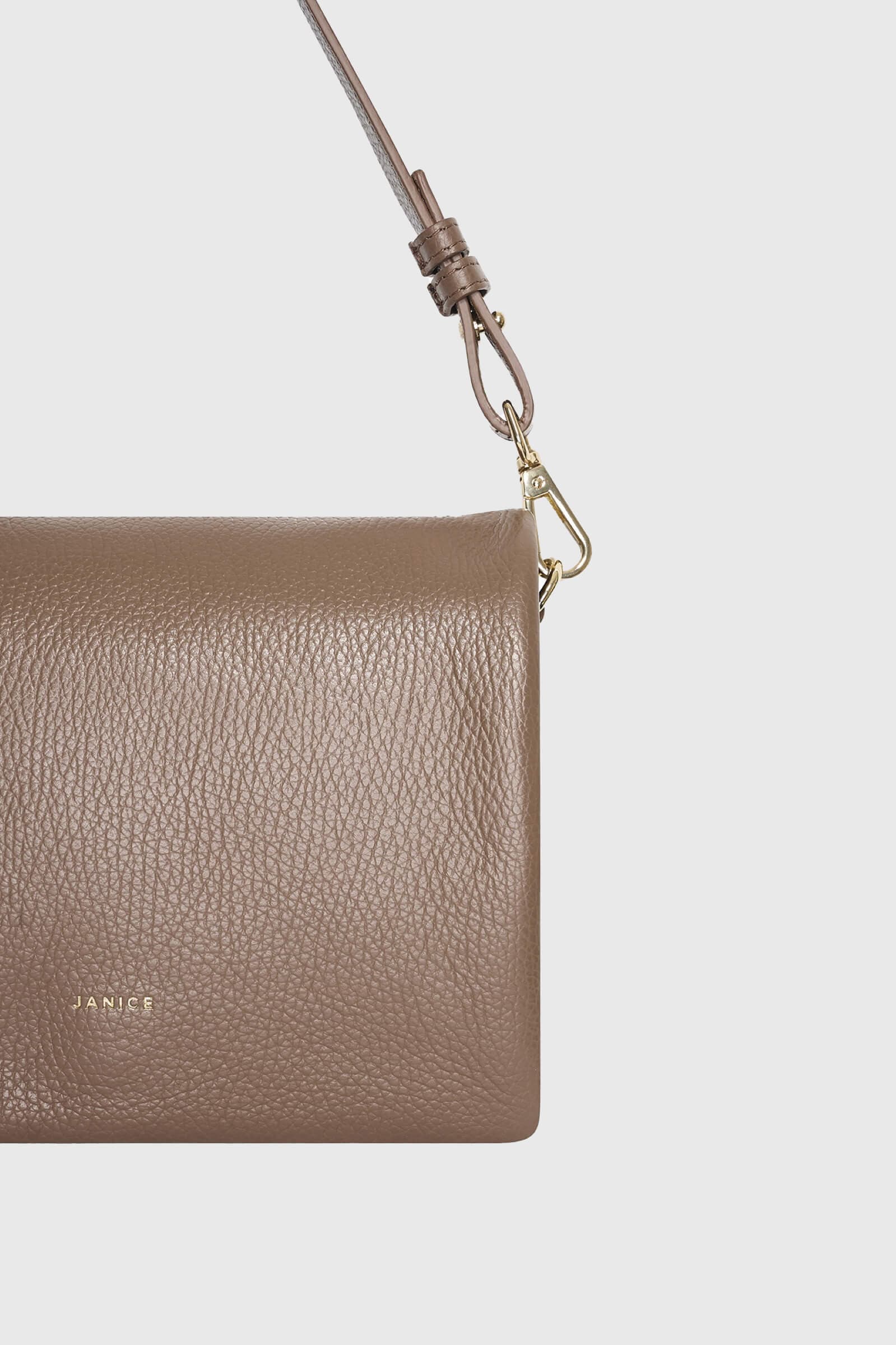 Leren Schoudertas Dames Skylar Taupe - alternatieve afbeelding