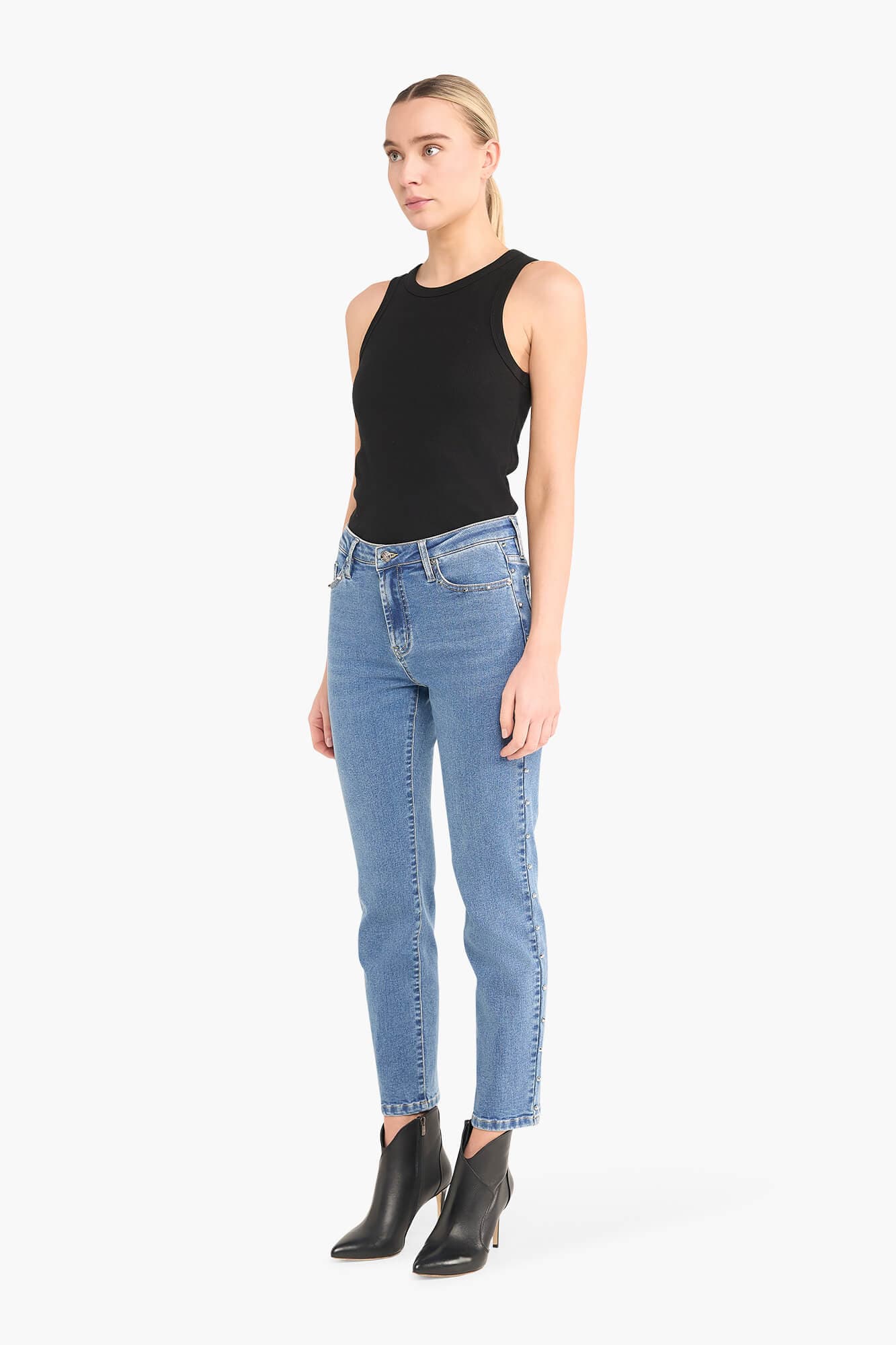 Mom Jeans Studs Cooper Blauw 028 - alternatieve afbeelding