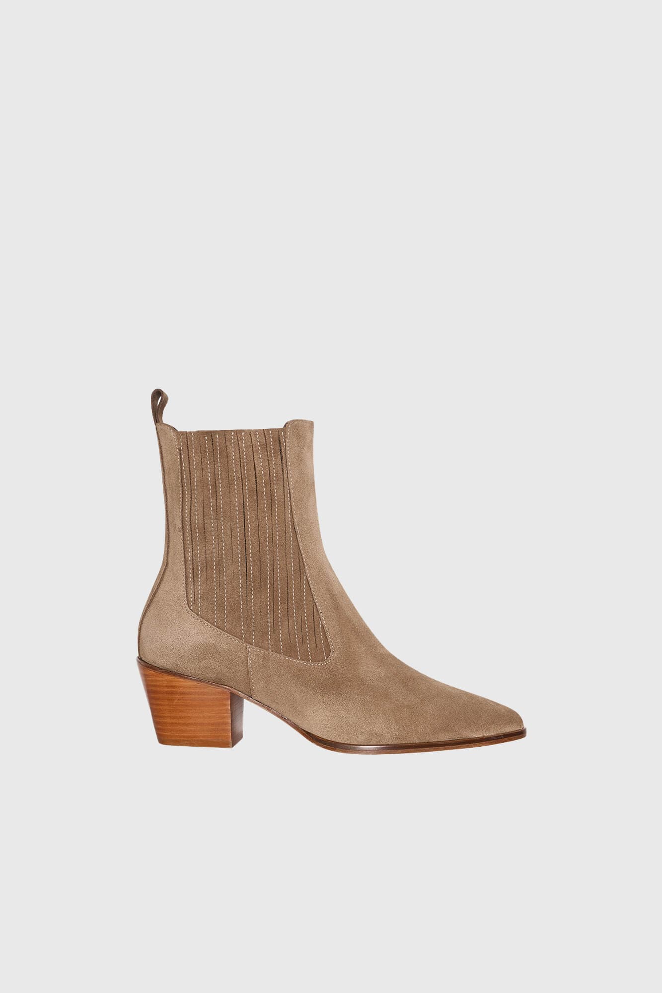 Enkellaars Western Dames Suede Colt Cognac