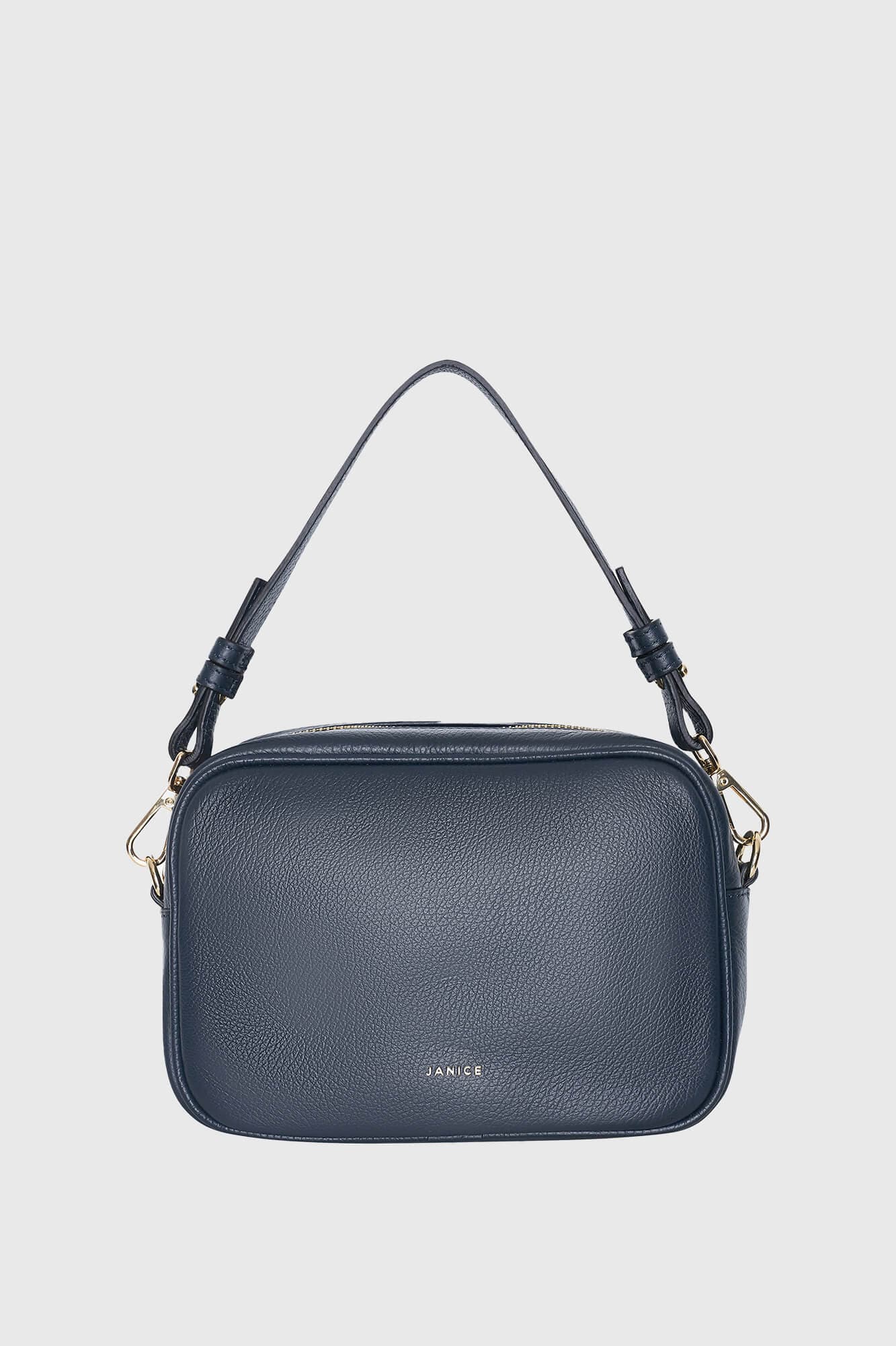 Leren Crossbody Dames Bruce Navy Blue