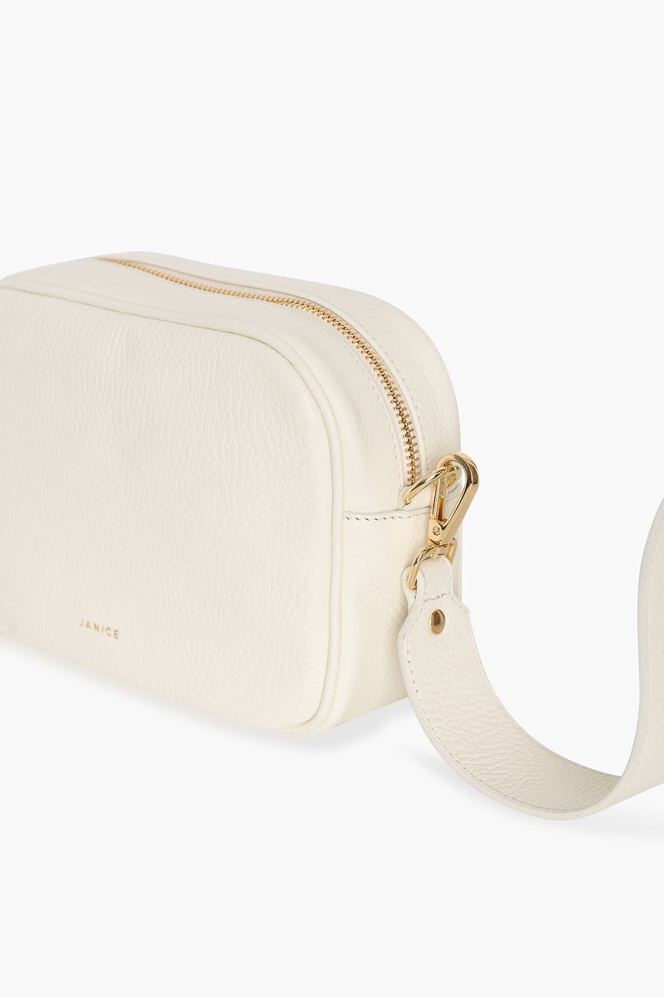 Leren Crossbody Dames Bruce Off-white - 4