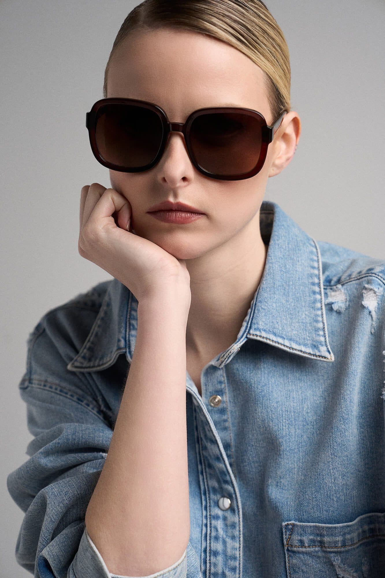 Zonnebril Dames Miller Bruin Degradé - alternatieve afbeelding