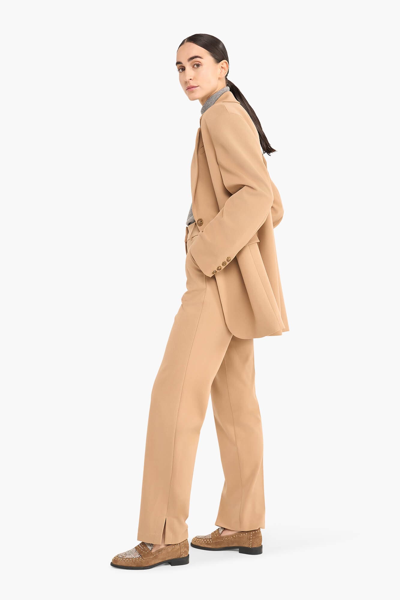 Oversized Blazer Dames Buddy Beige - alternatieve afbeelding