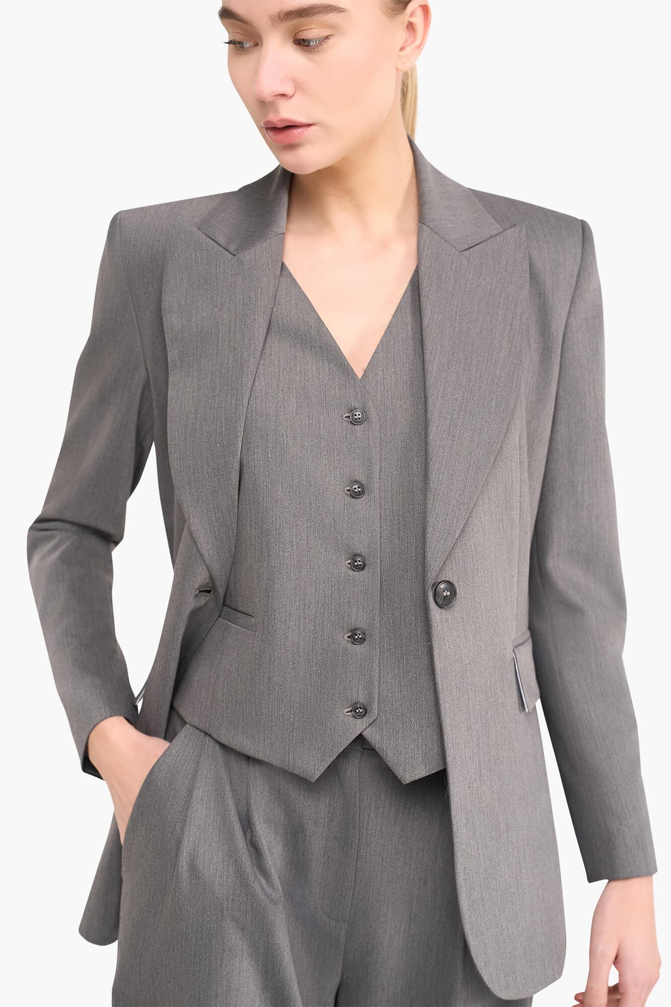 Blazer Dames Getailleerd Marcus Grijs - alternatieve afbeelding