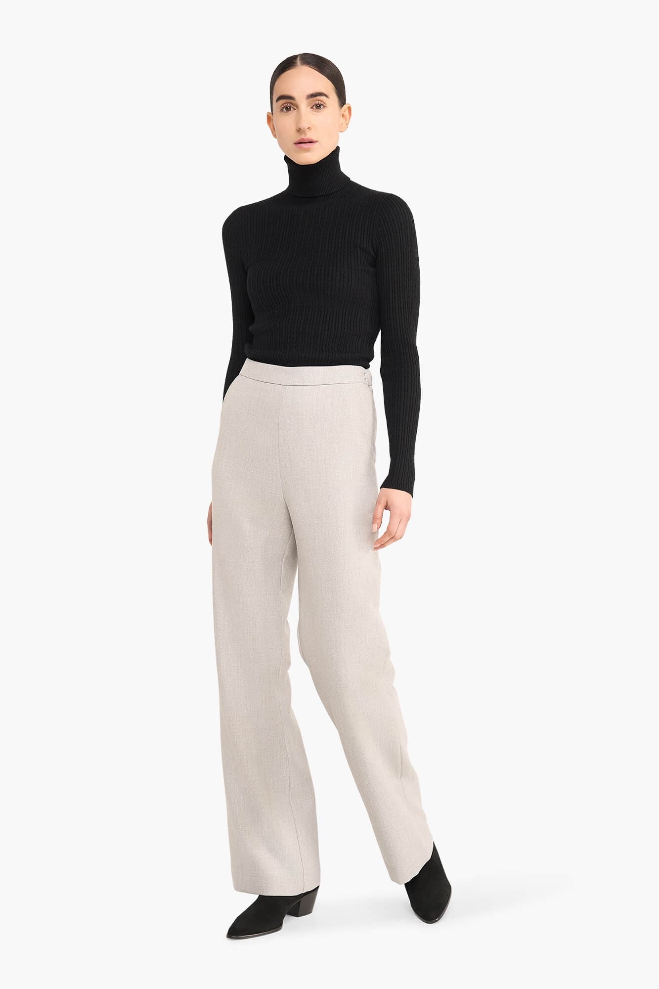 Broek Dames Rechte Pijp Lurex Pete Grijs - alternatieve afbeelding