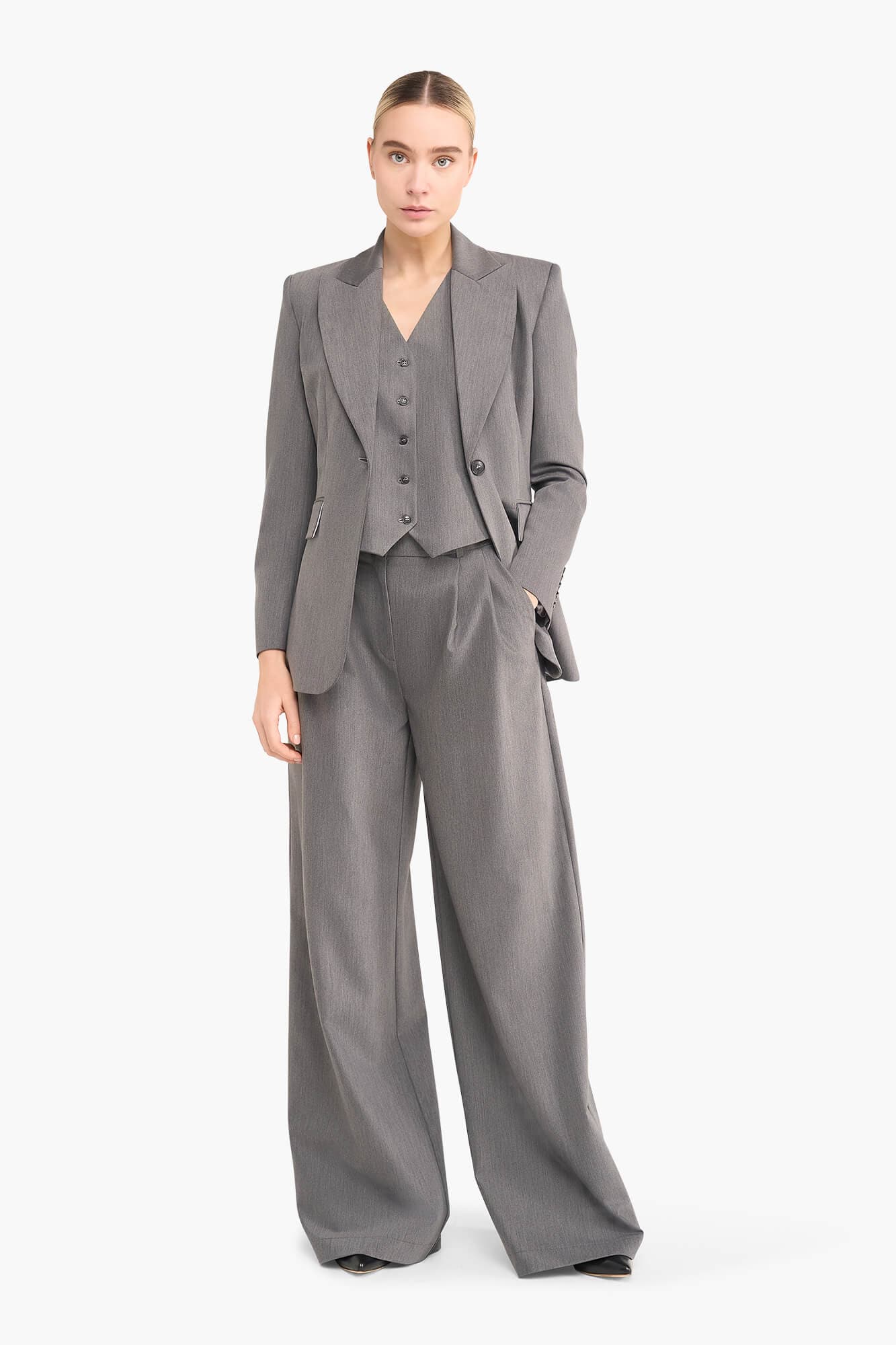 Gilet Dames Dave Grijs - alternatieve afbeelding