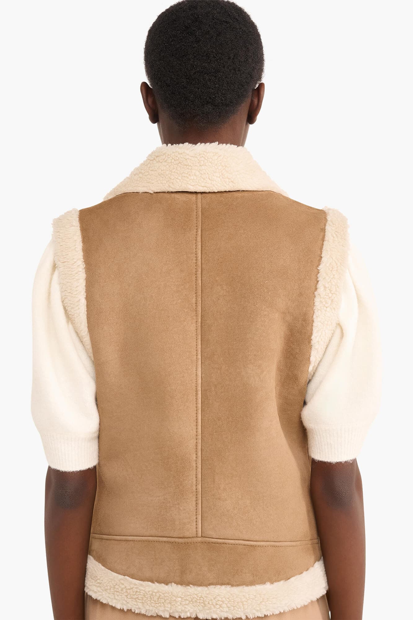 Lammy Dames Vest Suede Nick Cognac - 5