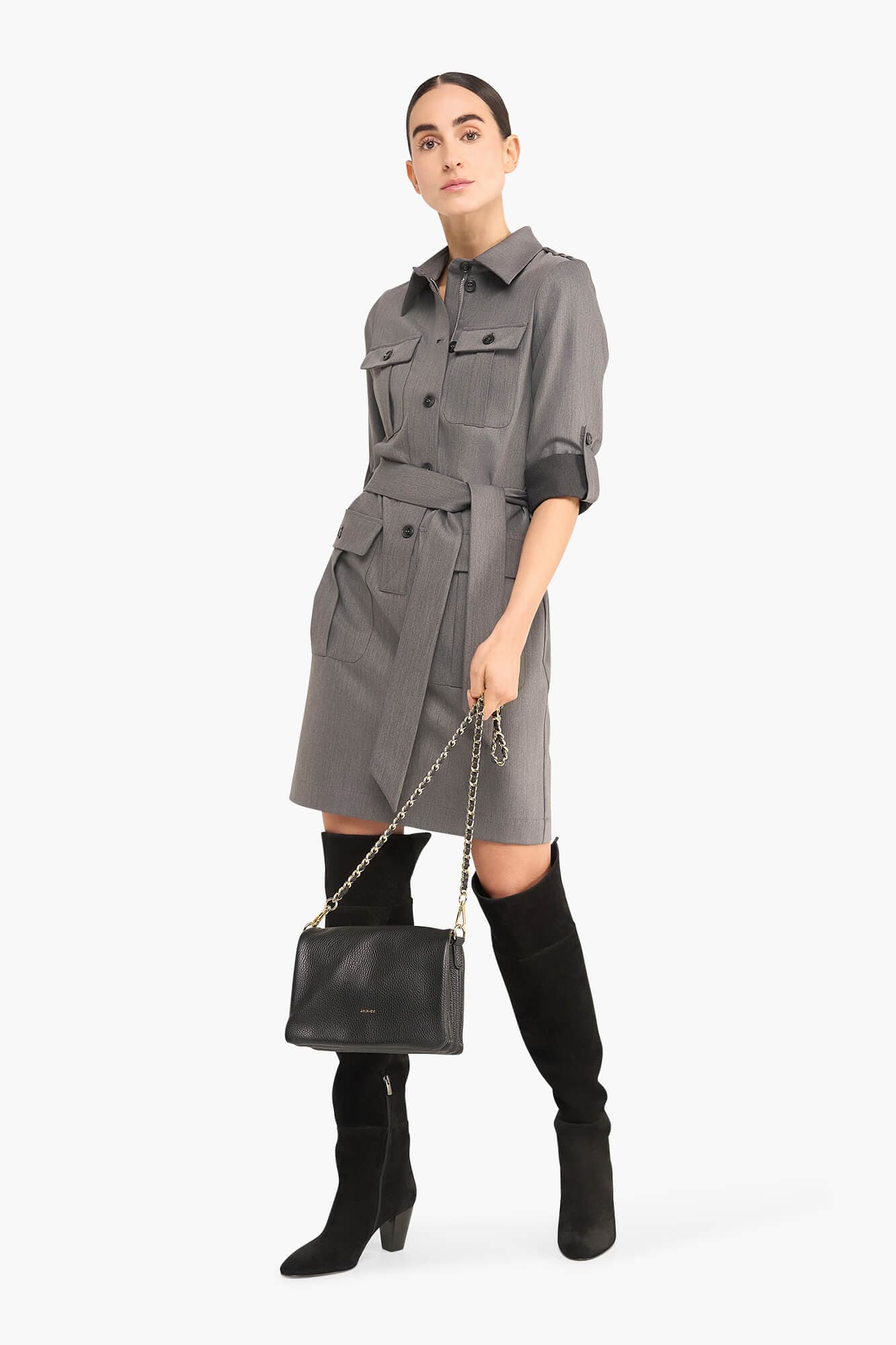 Jurk Riem Chicago Grijs