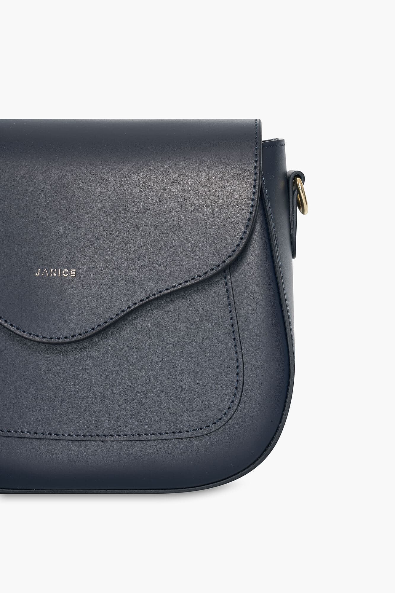 Leren Crossbody Dames Nixon Navy Blue - 4