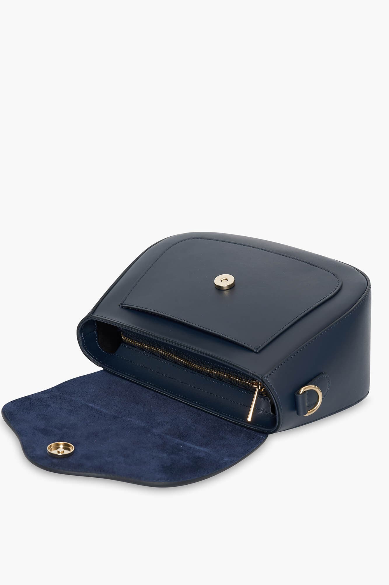 Leren Crossbody Dames Nixon Navy Blue - 3