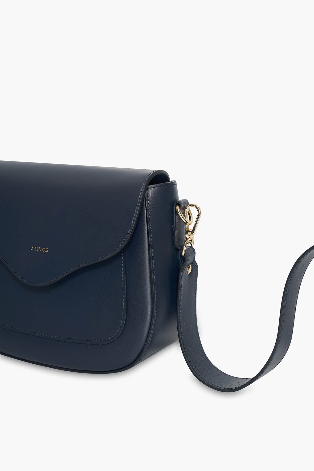 Leren Crossbody Dames Nixon Navy Blue - 5