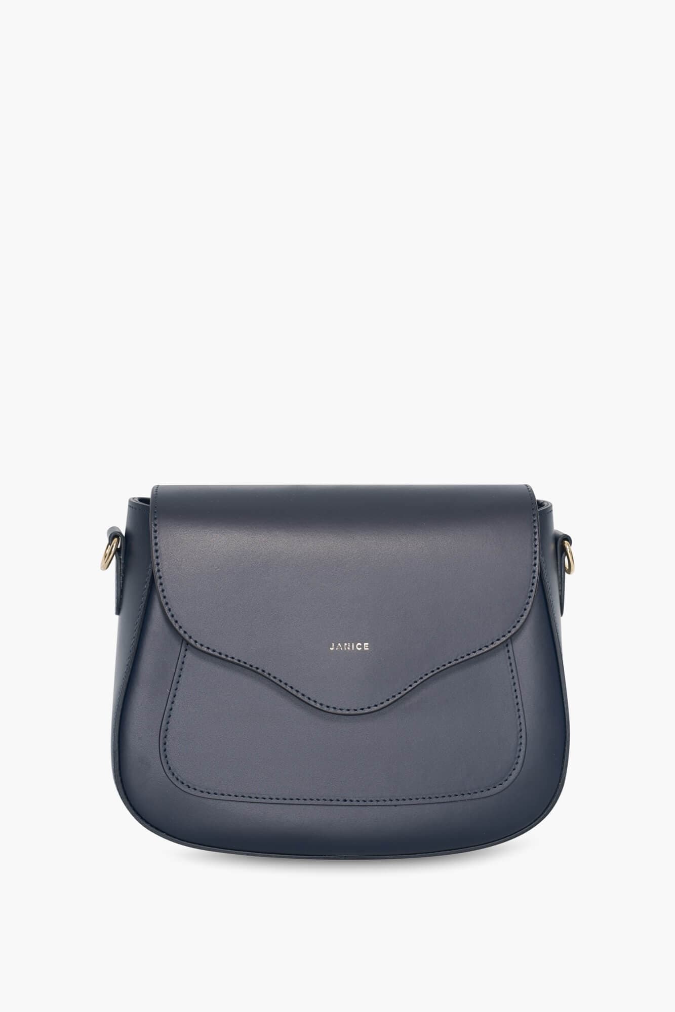 Leren Crossbody Dames Nixon Navy Blue