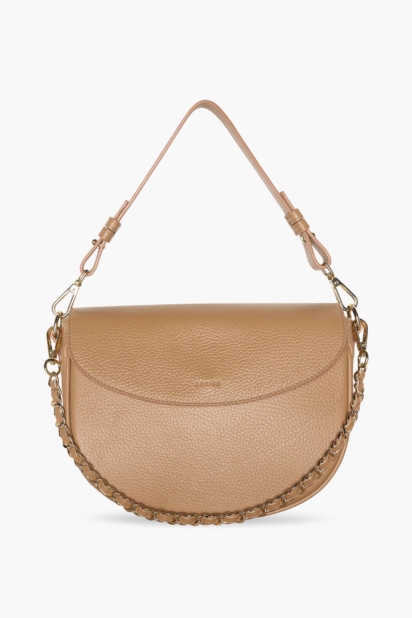 Leren Schoudertas Dames Tayler Cognac