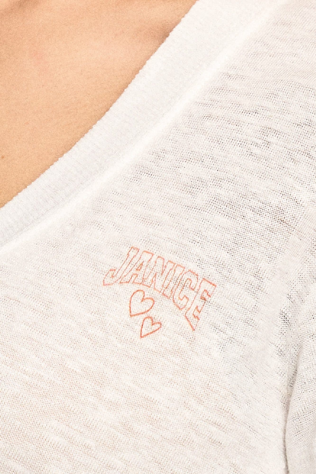 Wit Linnen Dames T-shirt Lee White – Logo - alternatieve afbeelding