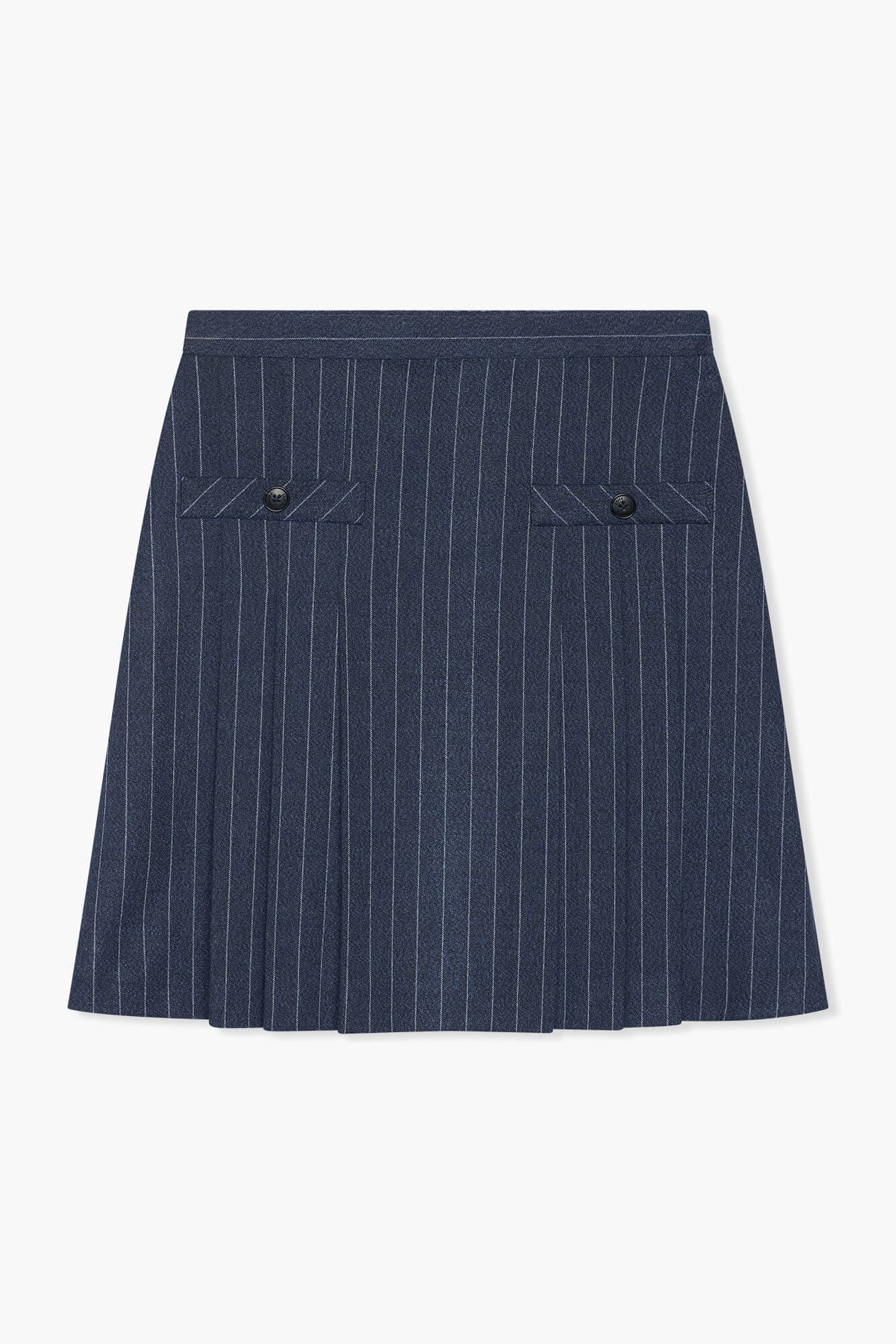 Rokje Plooien Krijtstreep Saint Blauw - 5