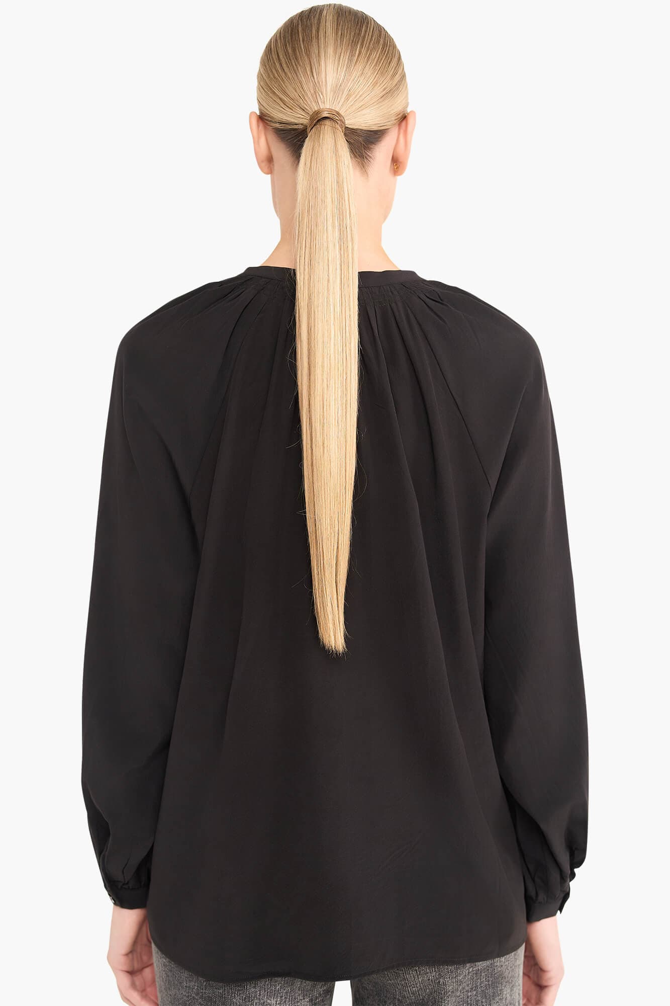 Zijden Dames Blouse Landon Zwart - 5