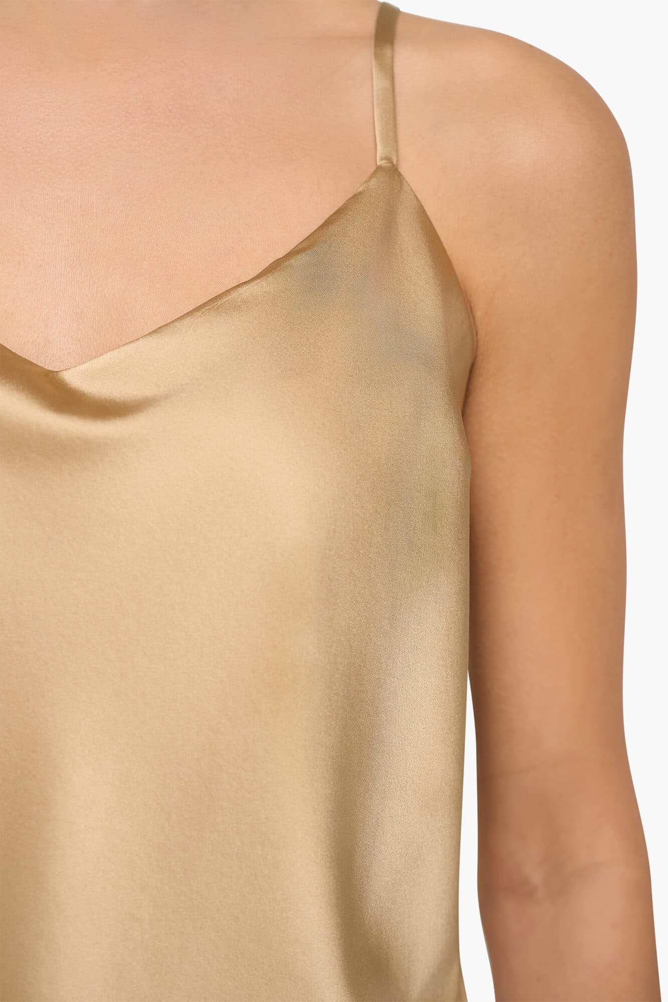 Zijden Top Dames Stretch River Goud - 5