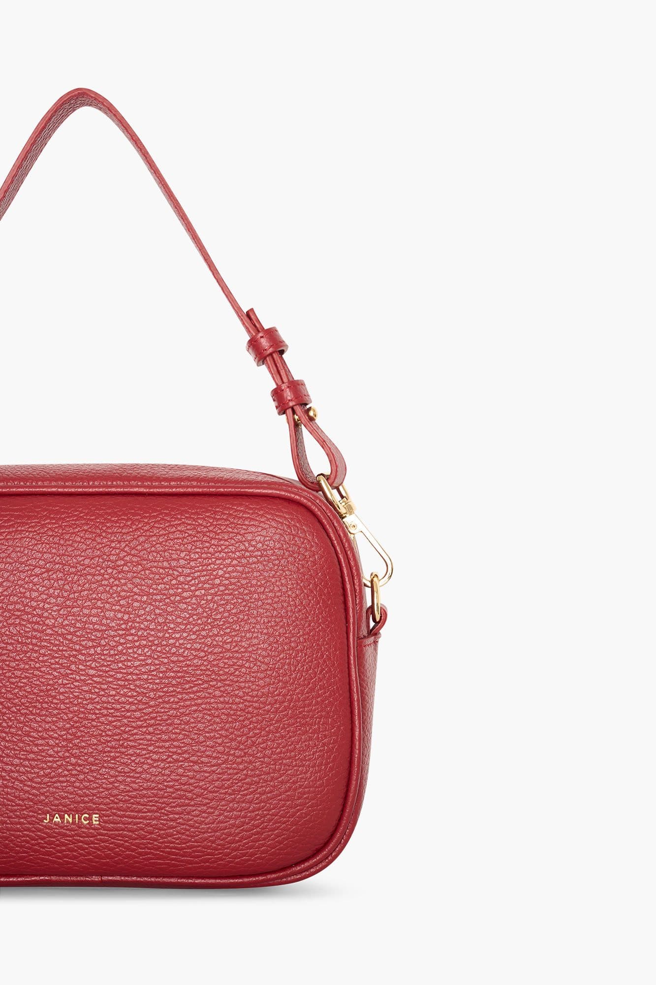 Leren Crossbody Dames Bruce Rood - alternatieve afbeelding