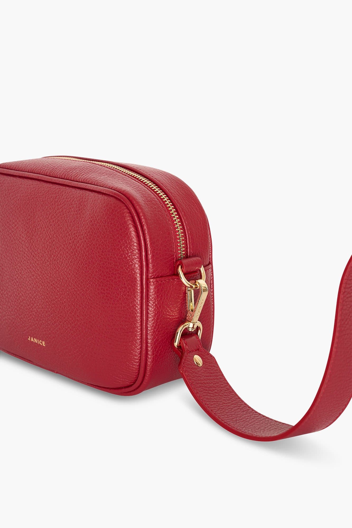 Leren Crossbody Dames Bruce Rood - 4