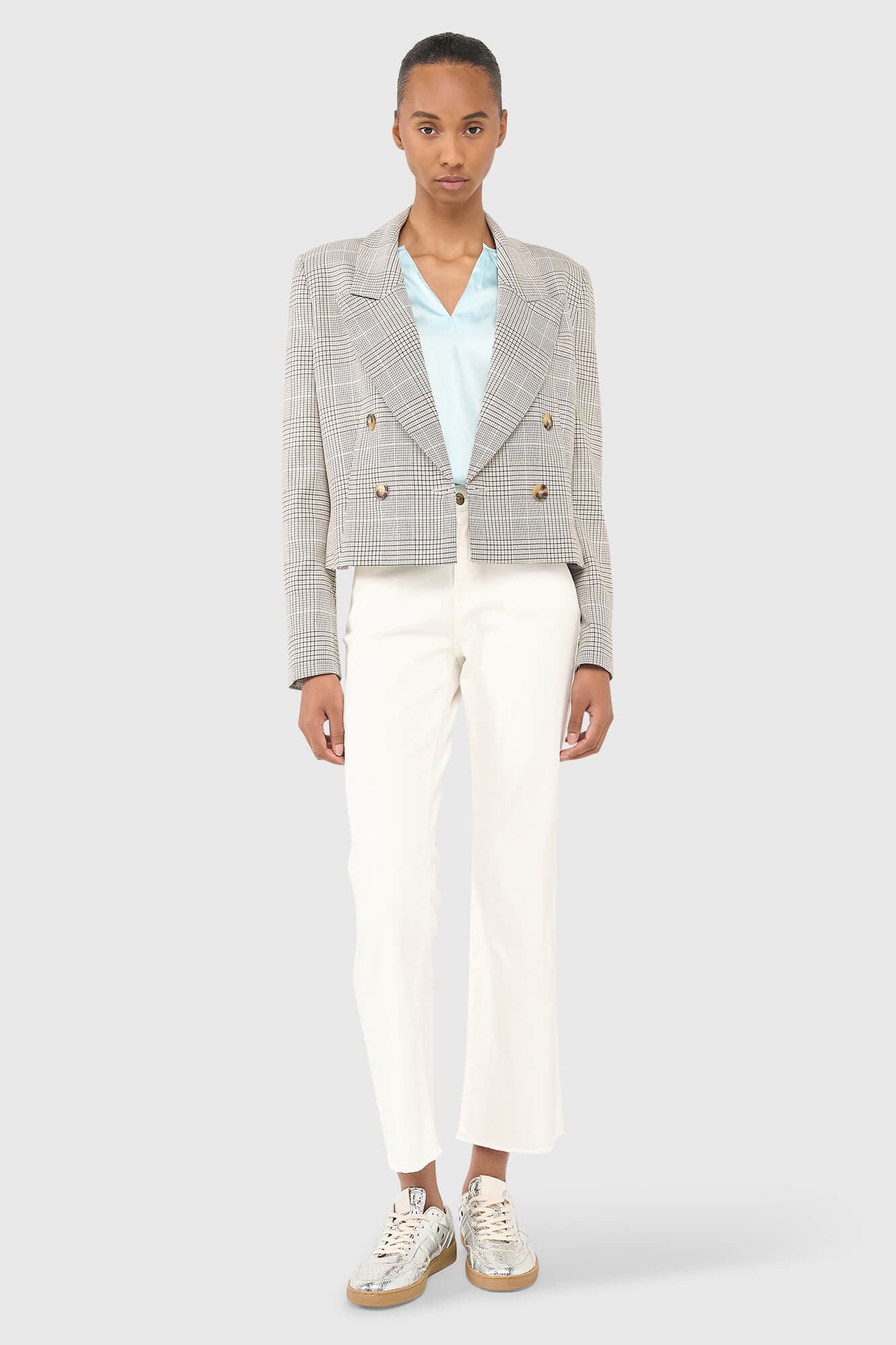 Stan Blazer Beige Ruit