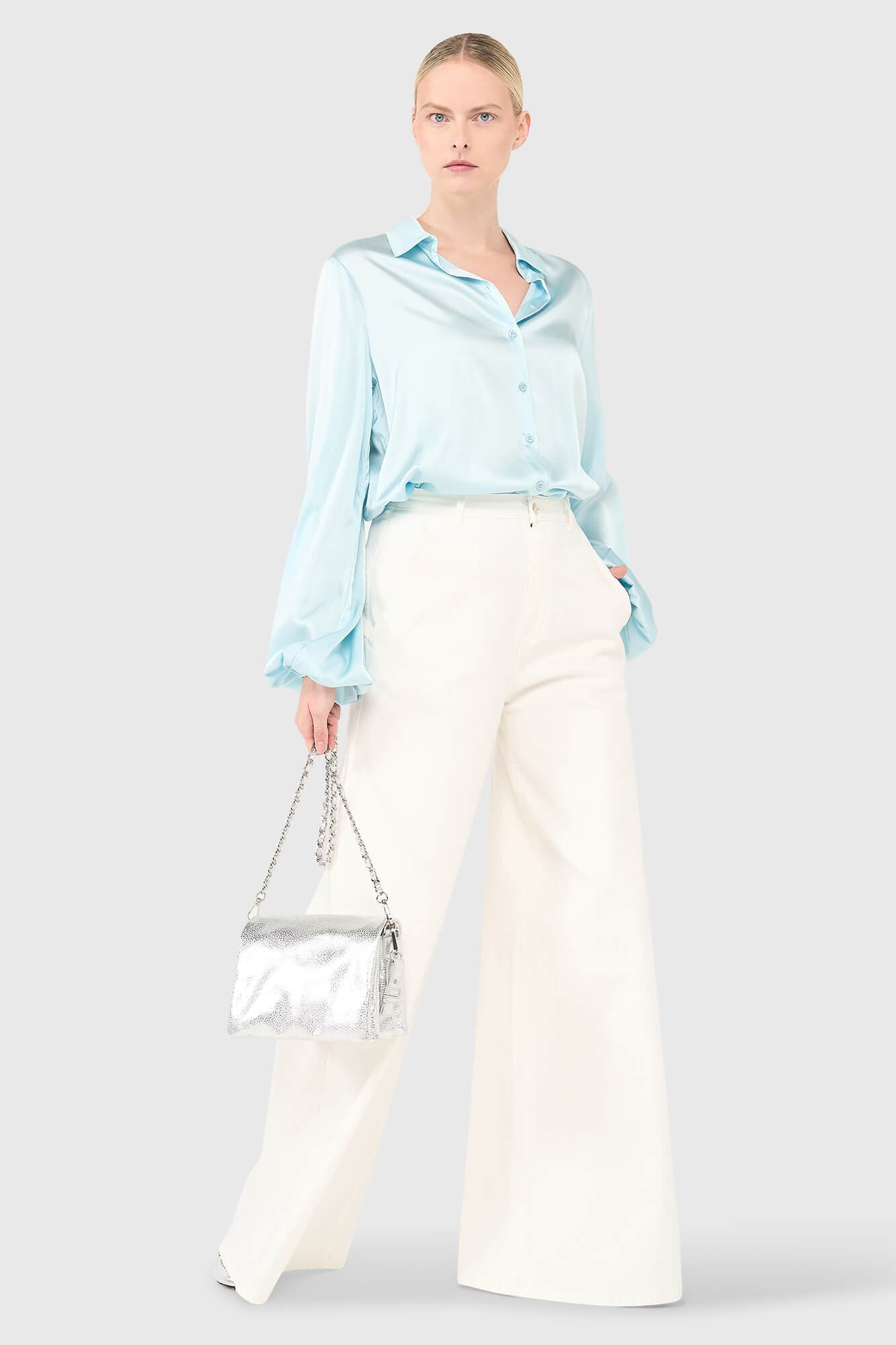 Abe Blouse Licht Blauw - 5