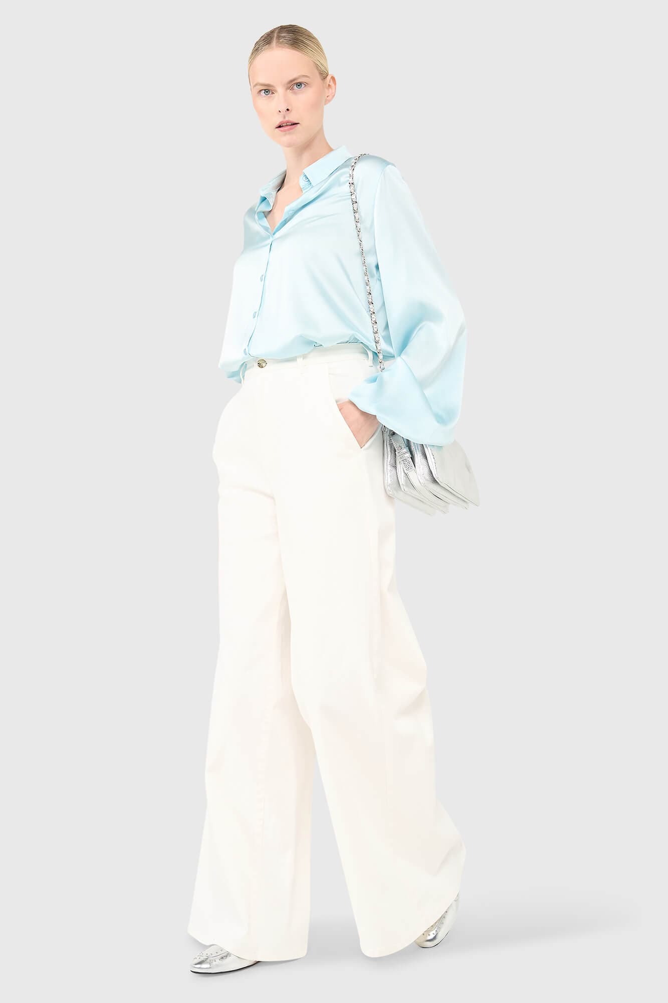 Abe Blouse Licht Blauw - 4