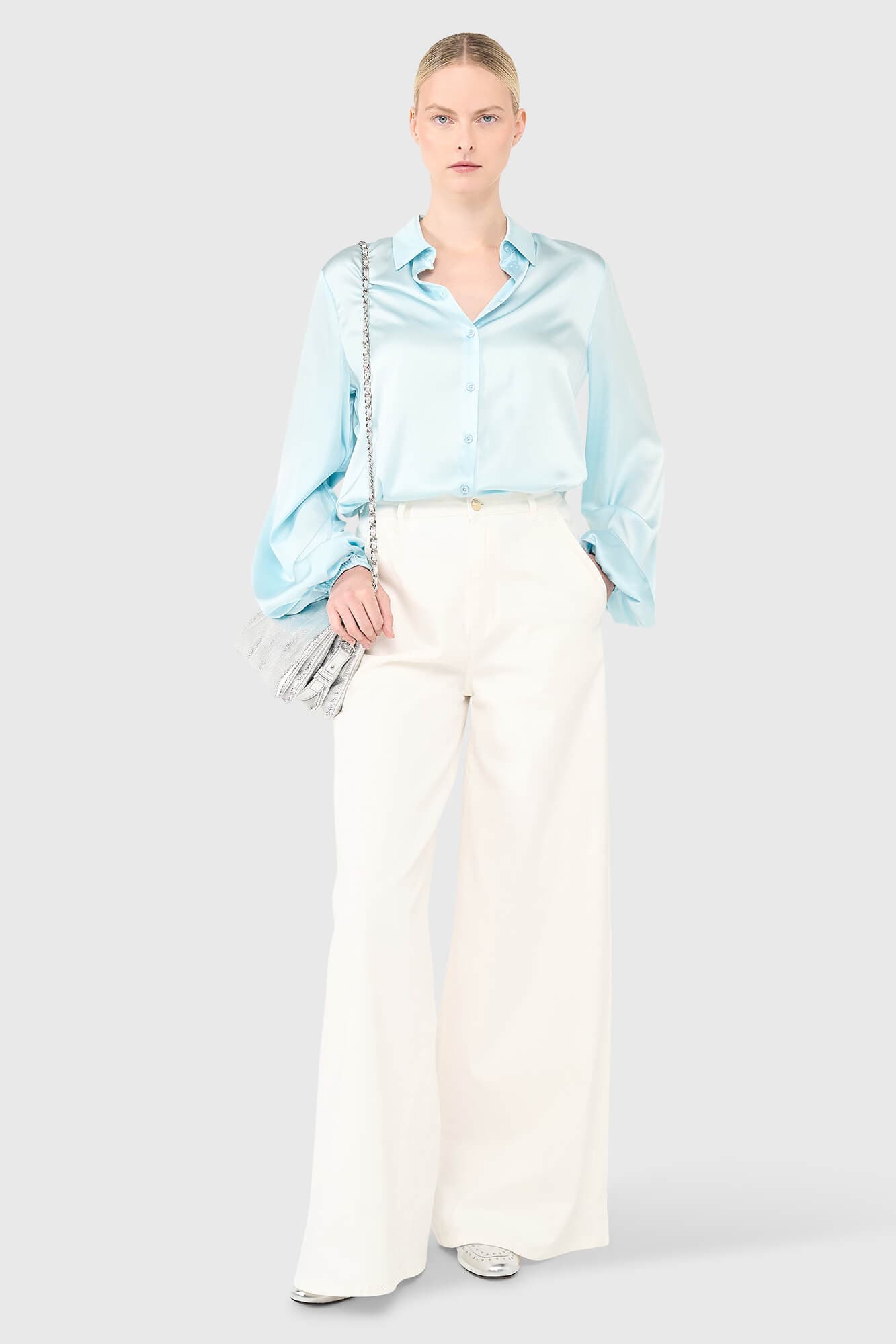 Abe Blouse Licht Blauw