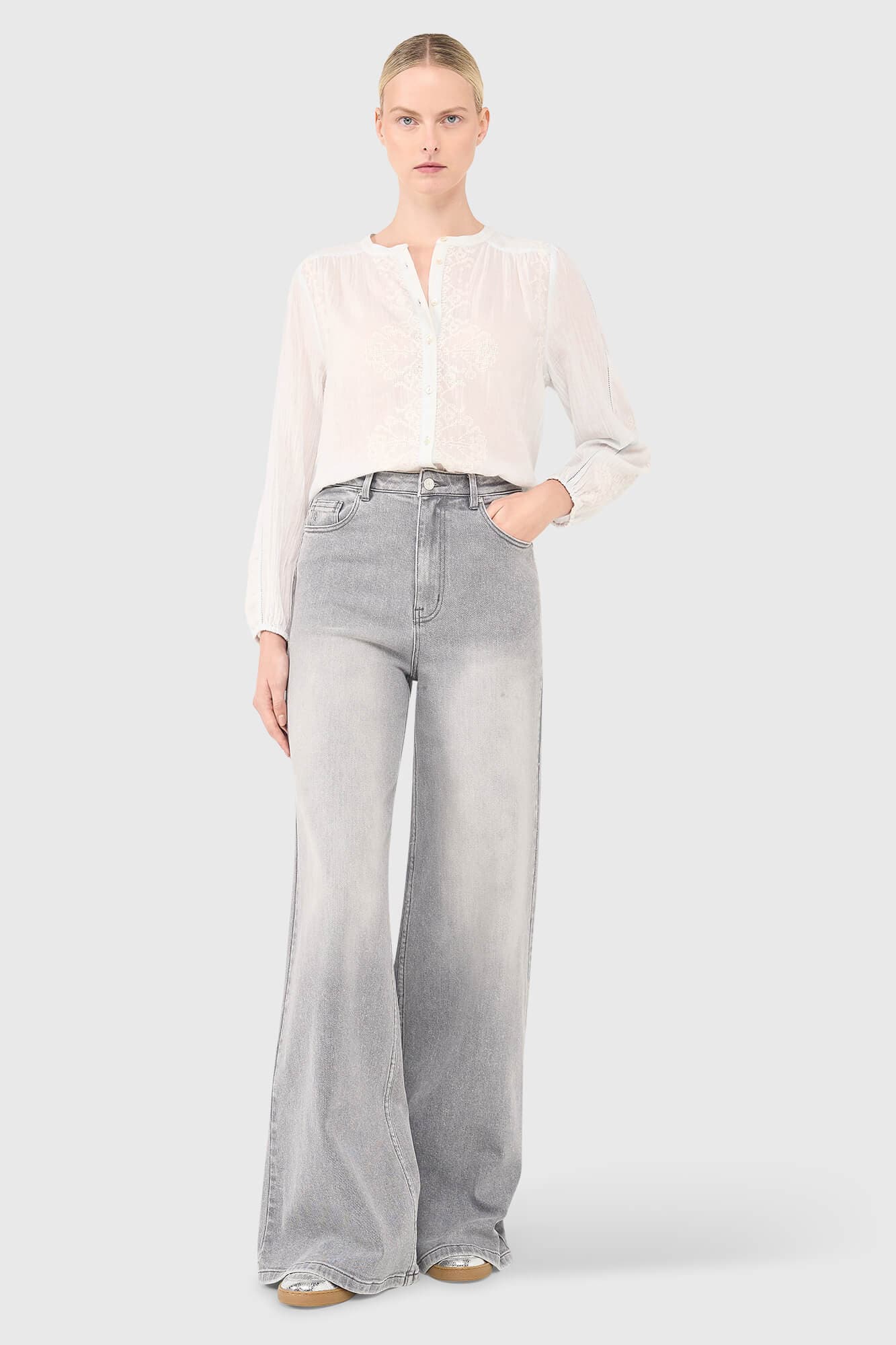 Austin Blouse Licht Blauw