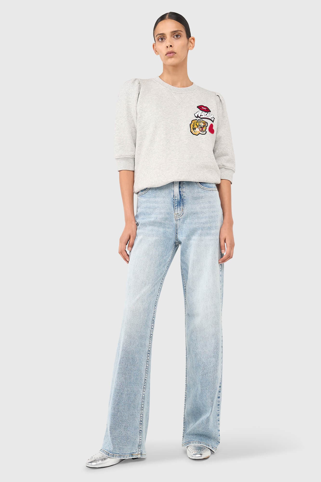 Frank Sweater Grijs Patches - 5