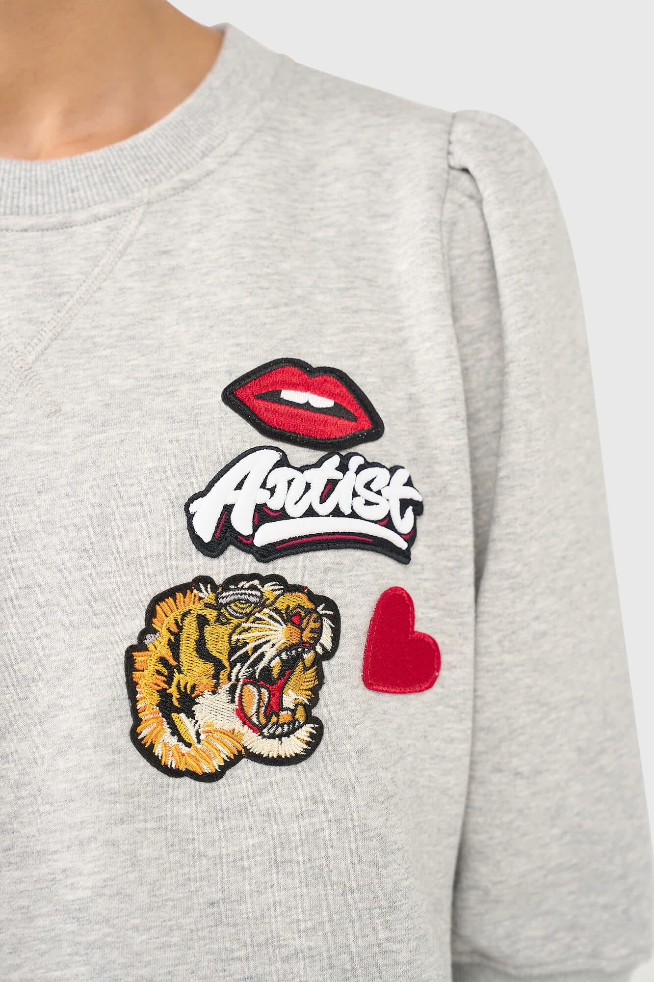 Frank Sweater Grijs Patches - 3