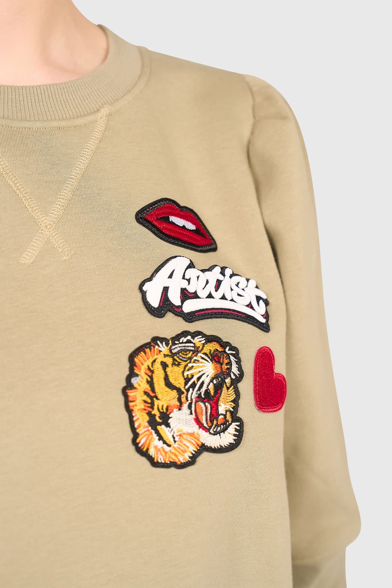 Frank Sweater Groen Patches - alternatieve afbeelding