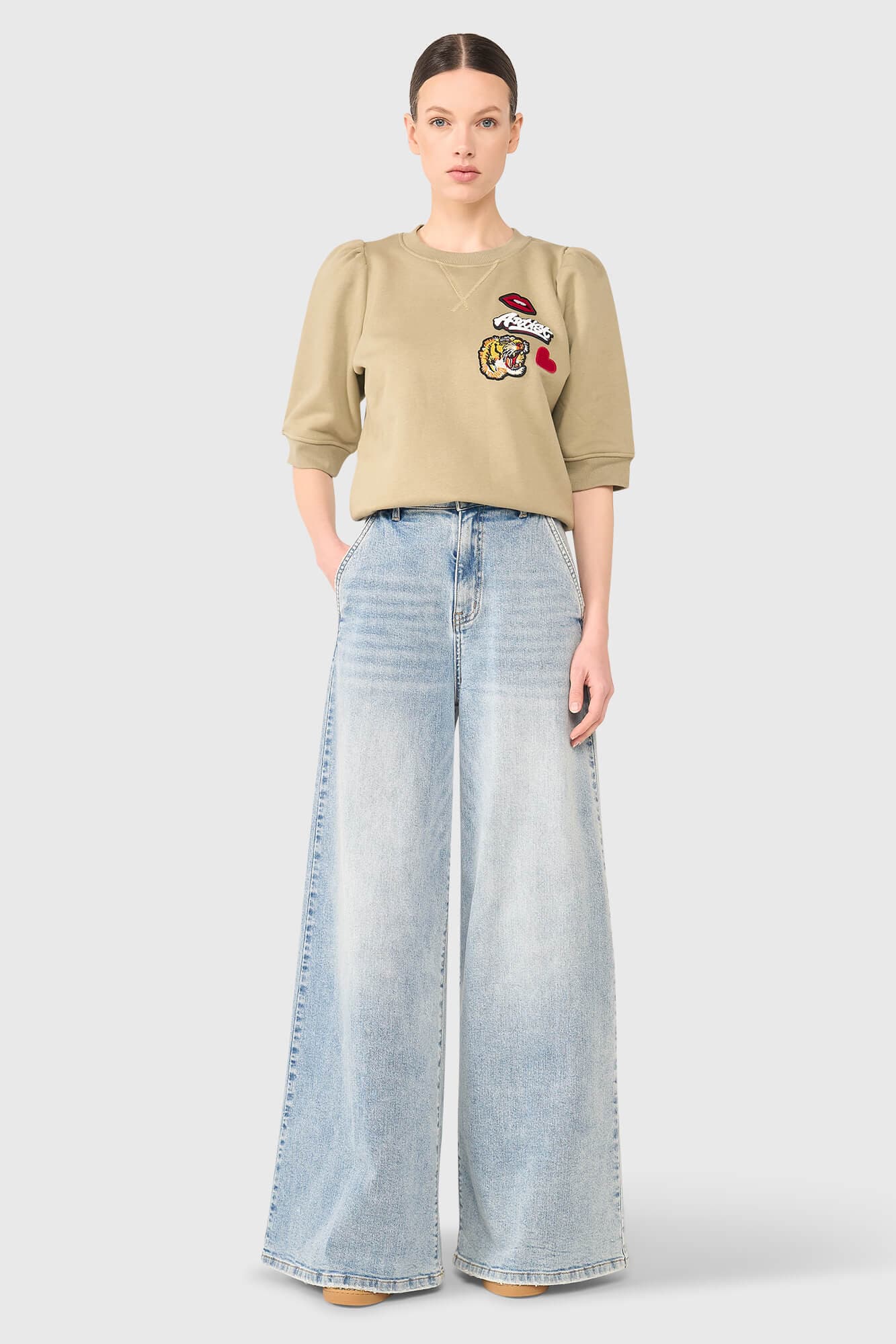 Frank Sweater Groen Patches