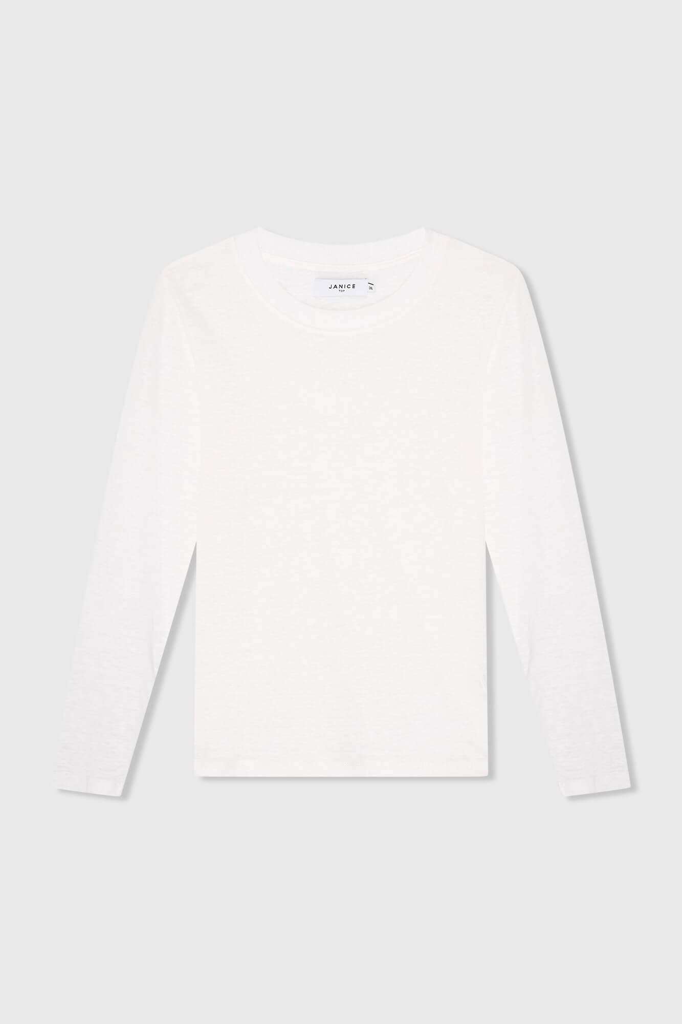 Linnen Shirt Dames Lange Mouw Ryan Wit - 4