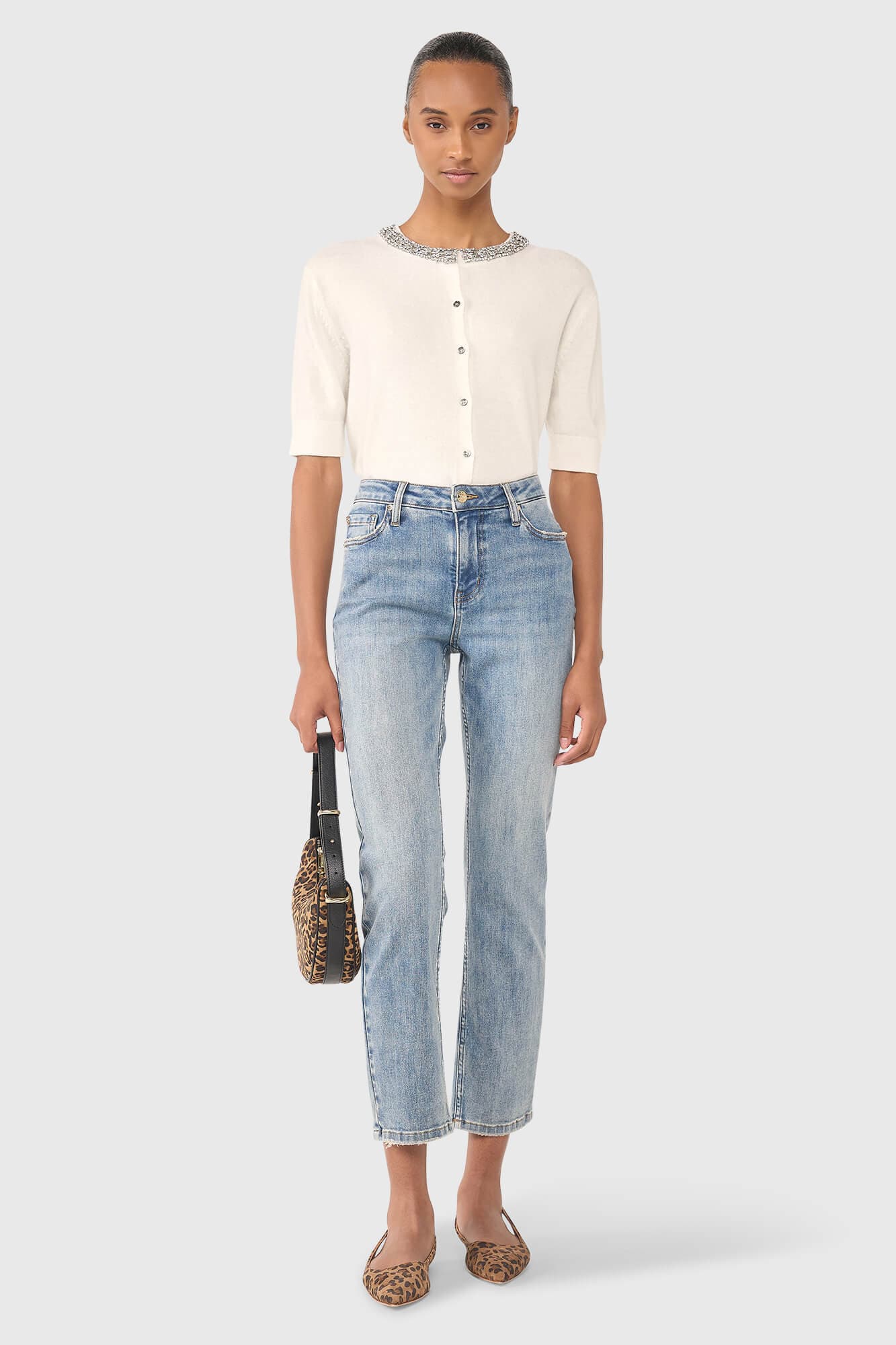 Moon Off White Steentjes