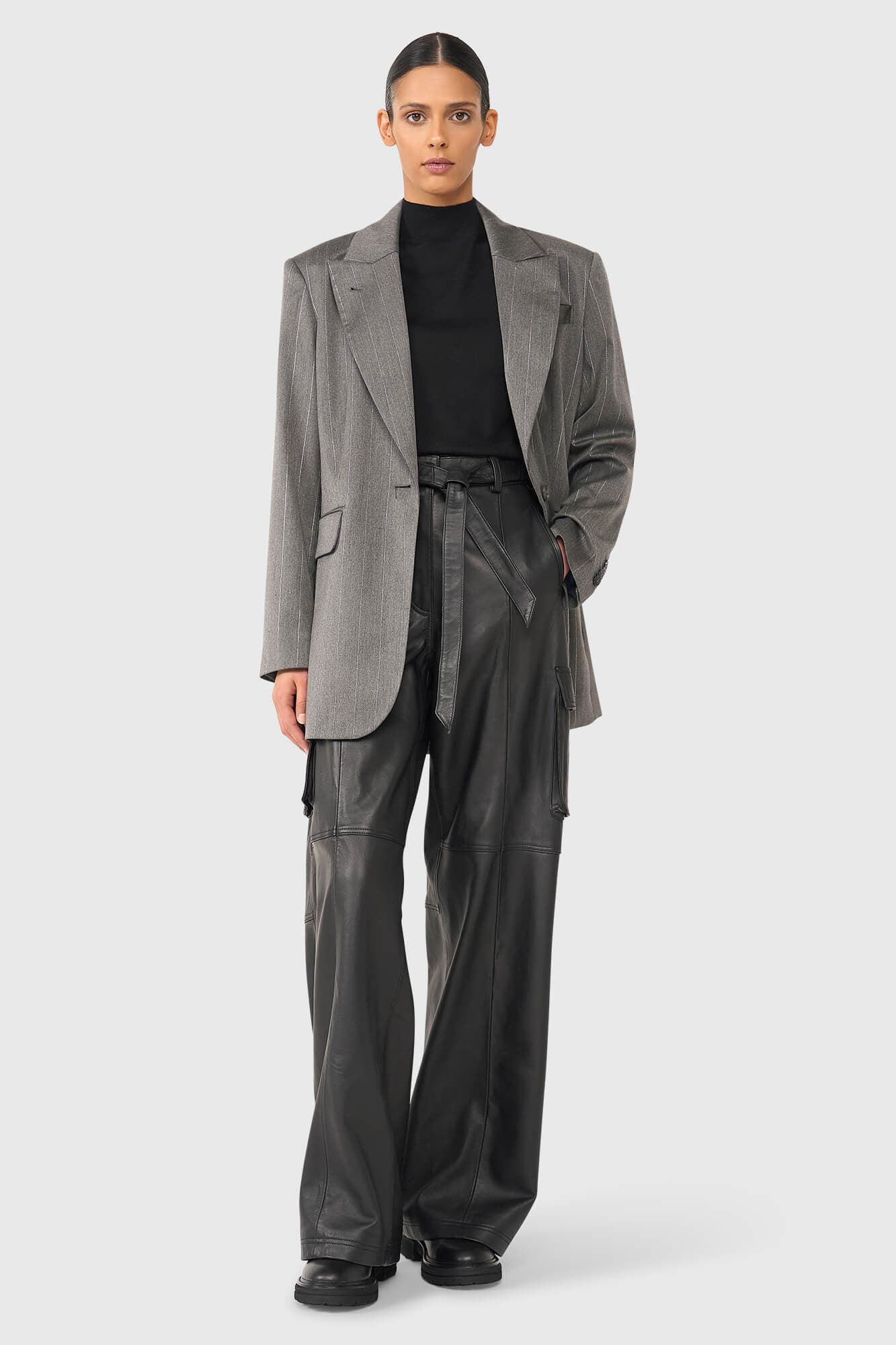 Hank Grijs Streep Lurex