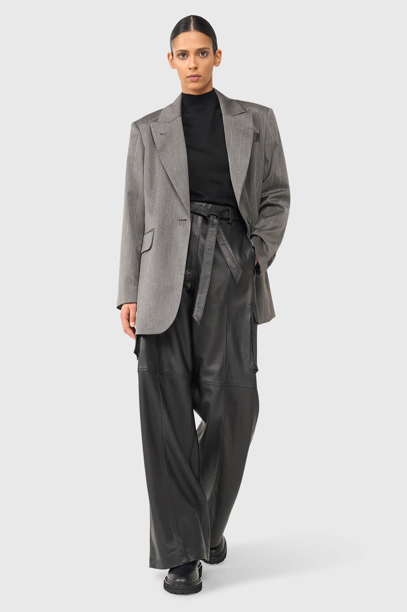 Hank Grijs Streep Lurex - 4